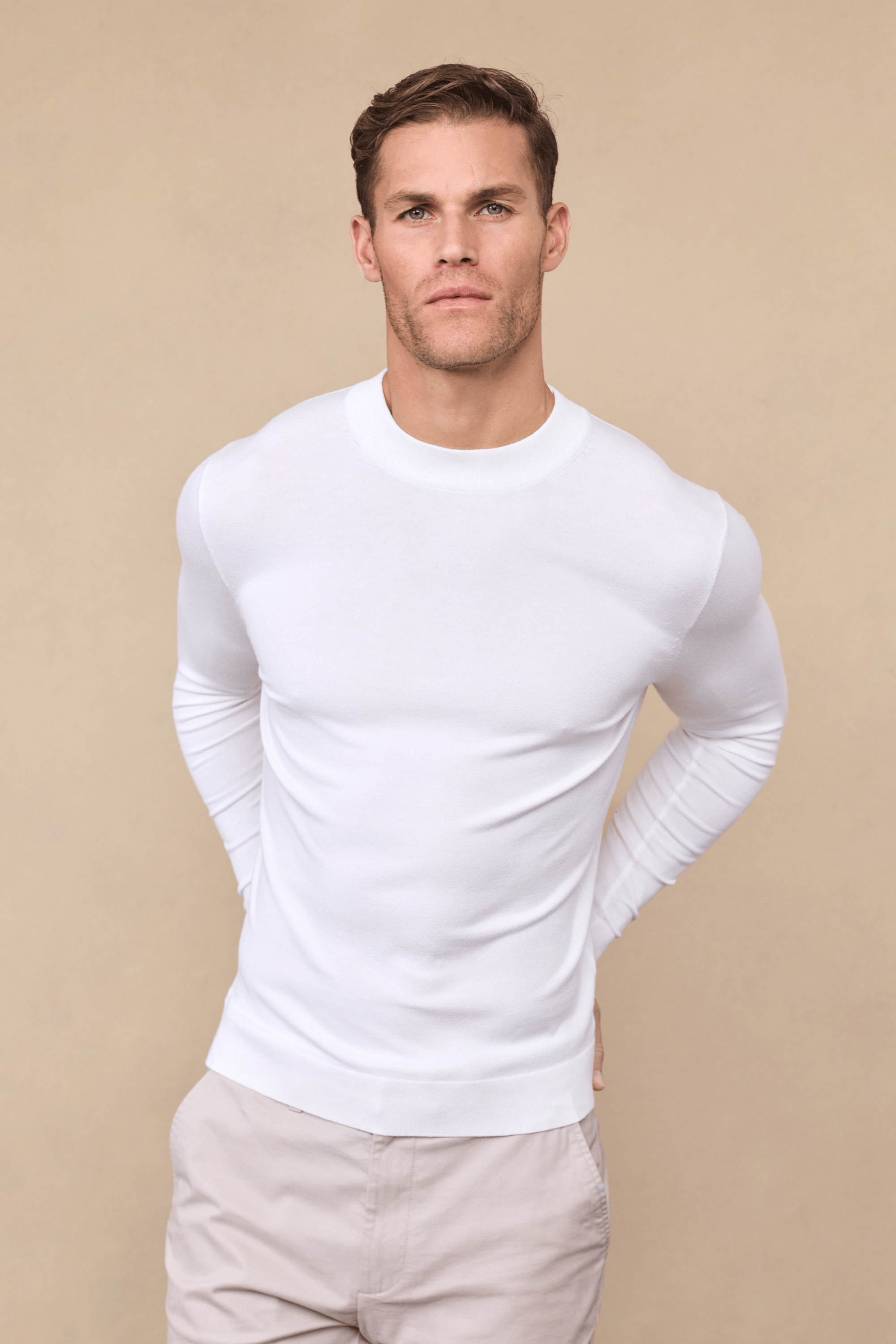 Noah Leichter Rundhalspullover - Ecru