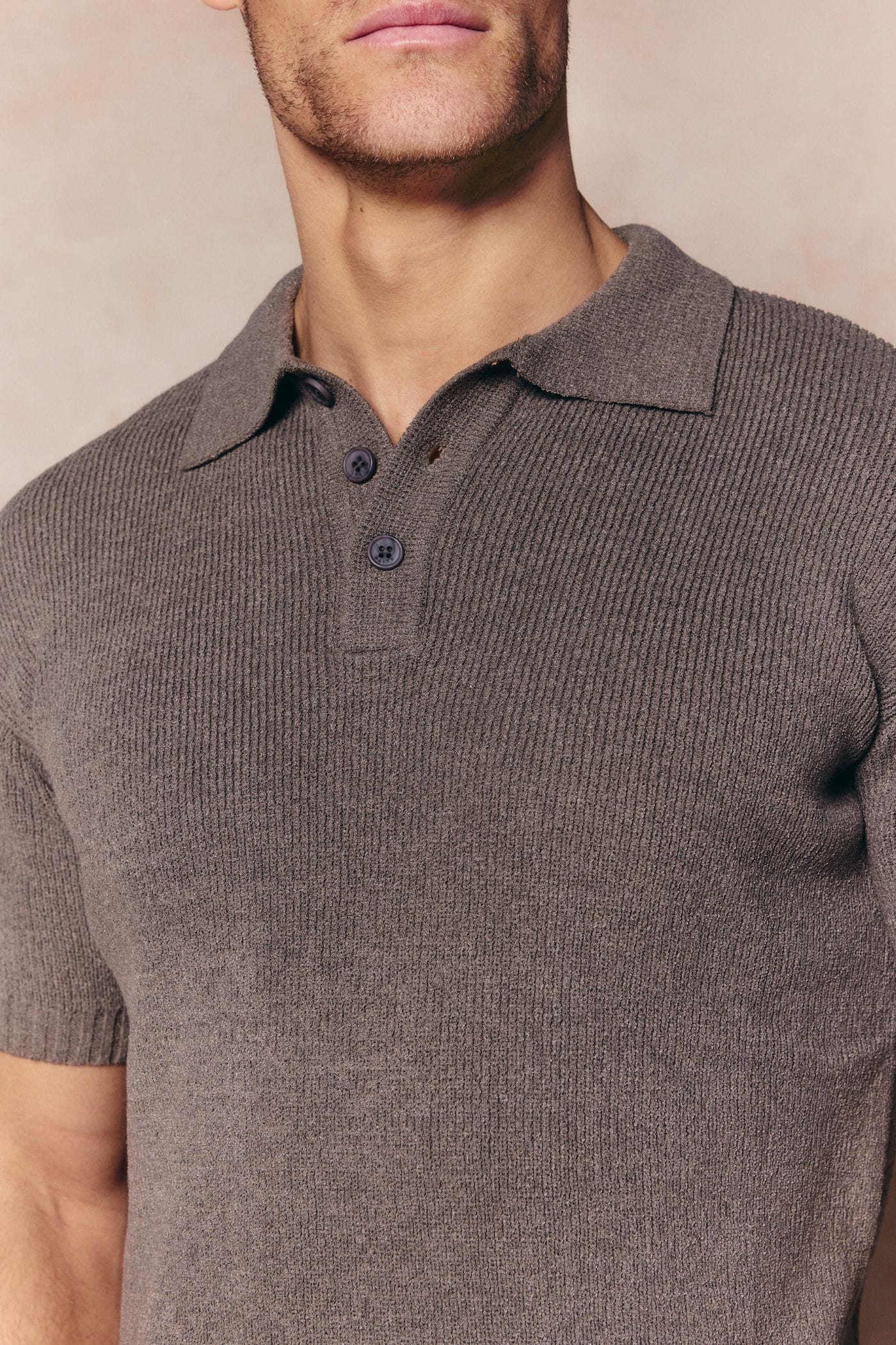 Sorelle Short Sleeve Rib Knit Polo - Dark Sage