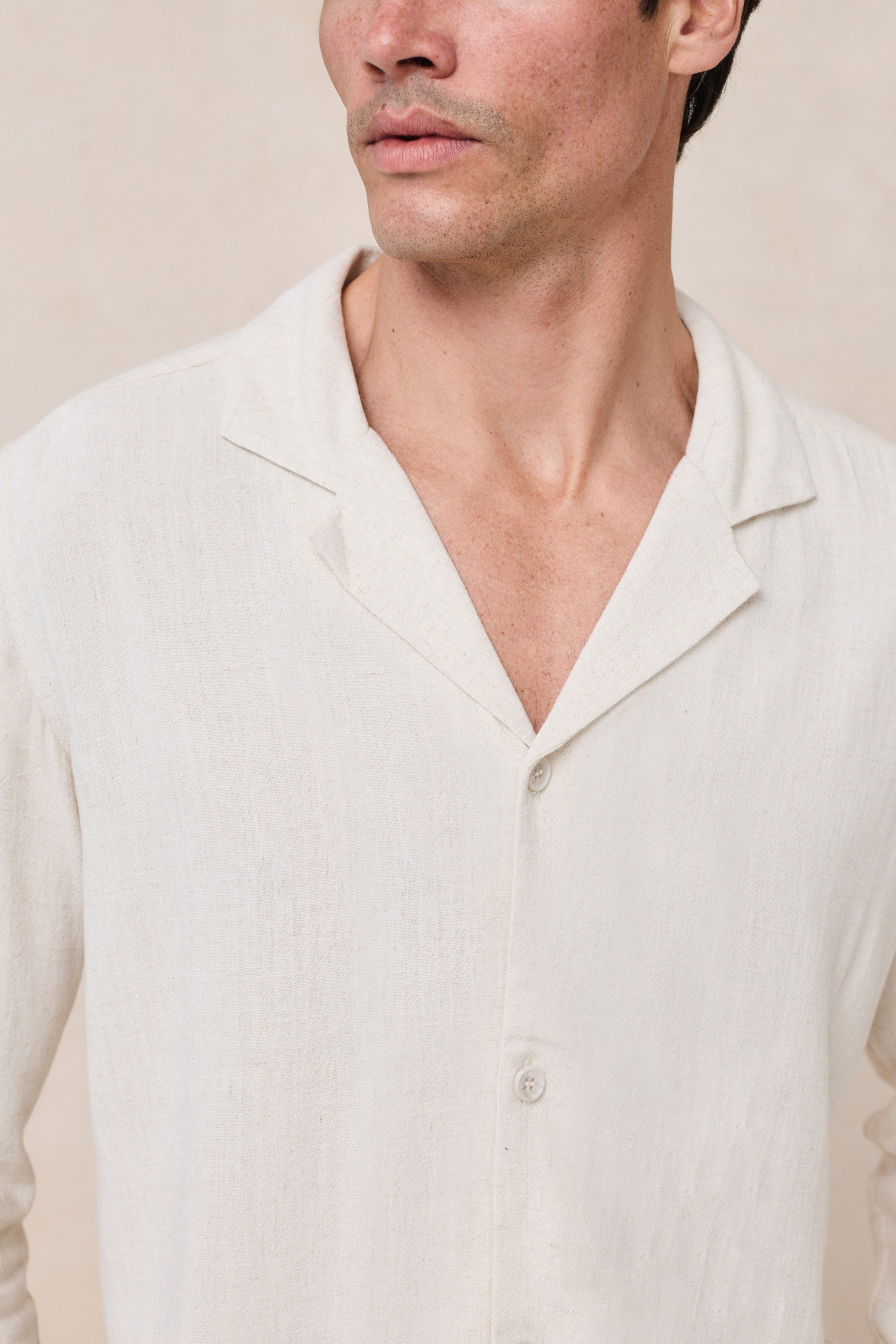 Cami Linen Shirt - Oatmeal