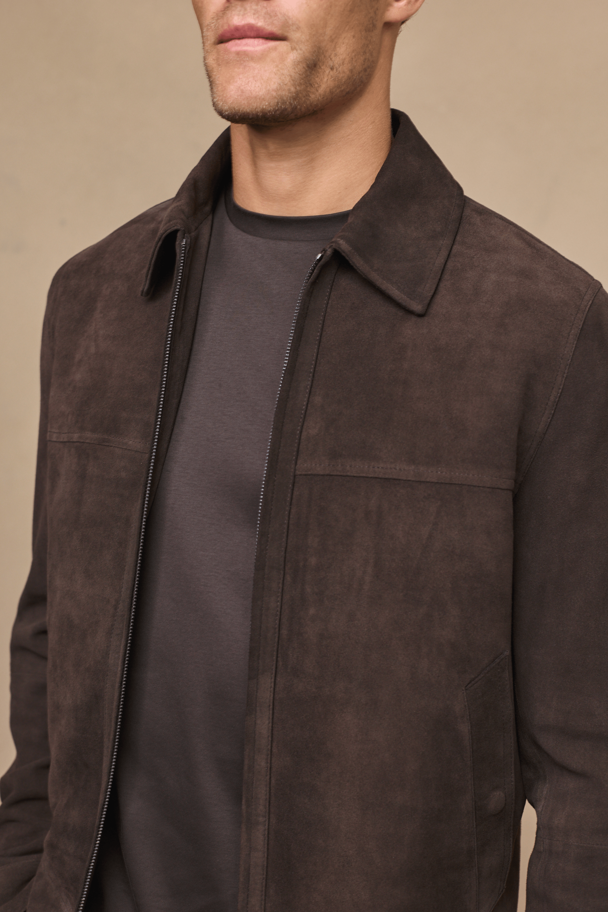 Raith Bruno Suede Jacket - Brown