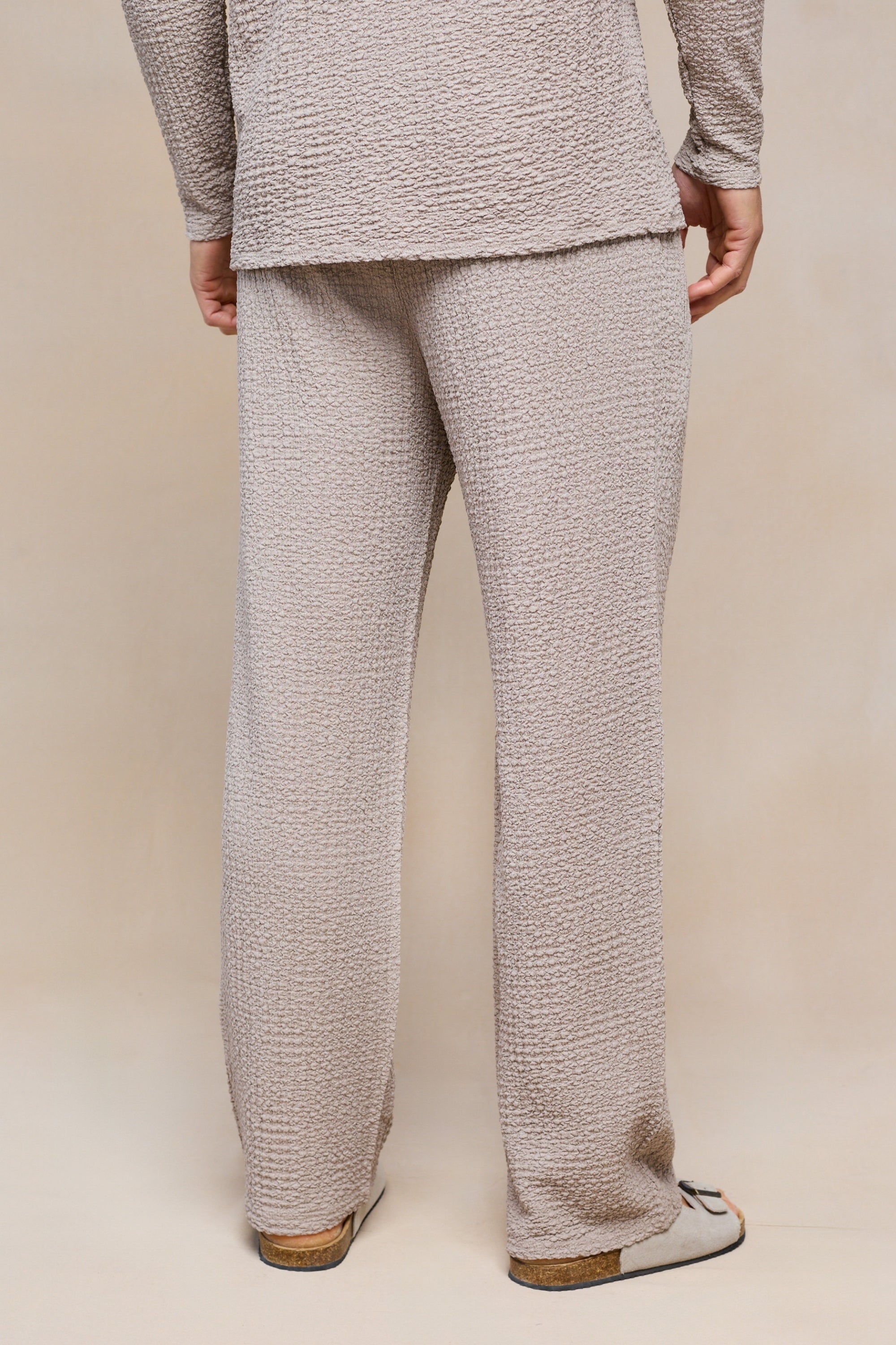 Artie Ruched Textured Trouser - Mushroom