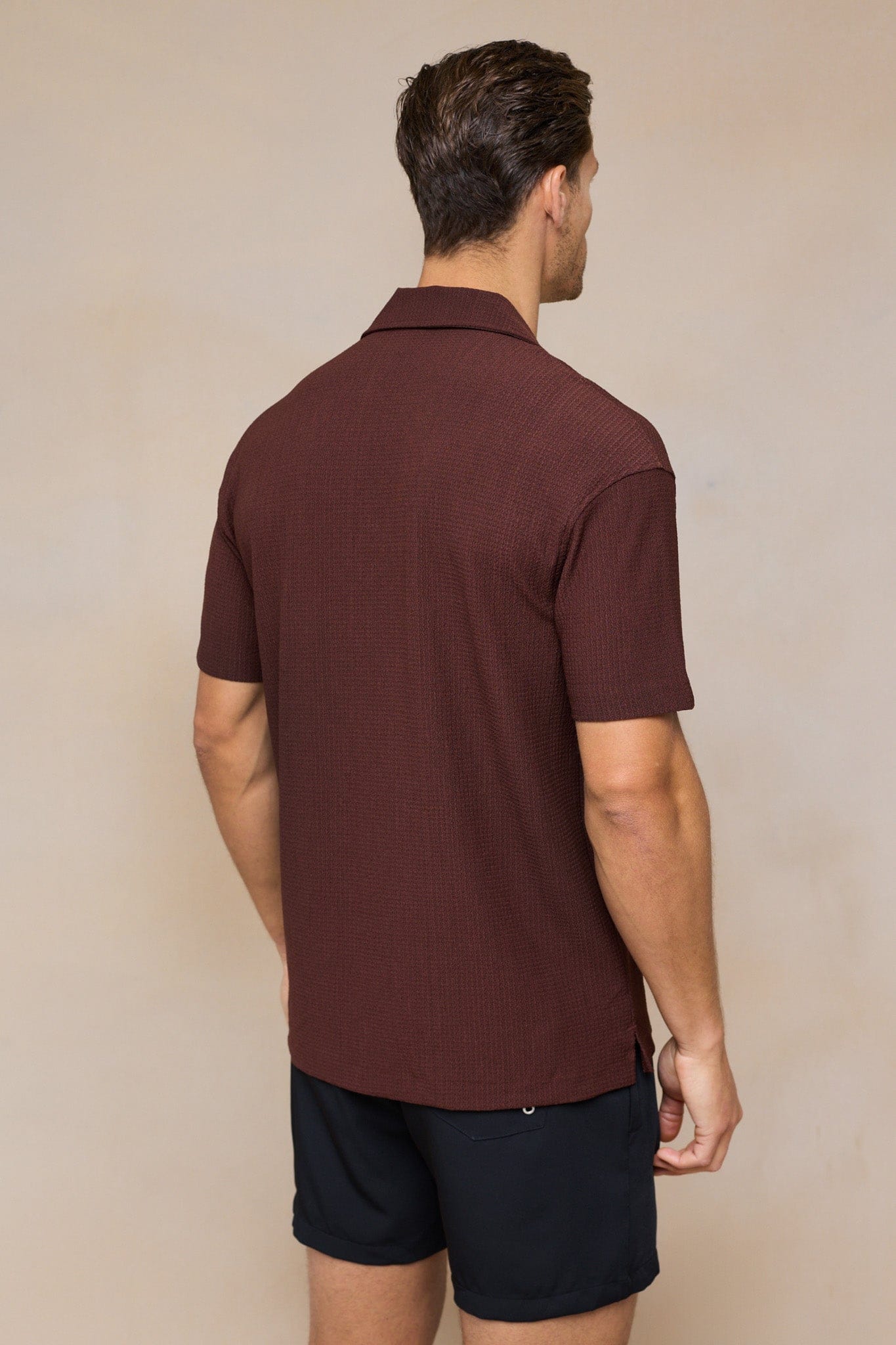 Silvo Lightweight Textured Shirt - Rust