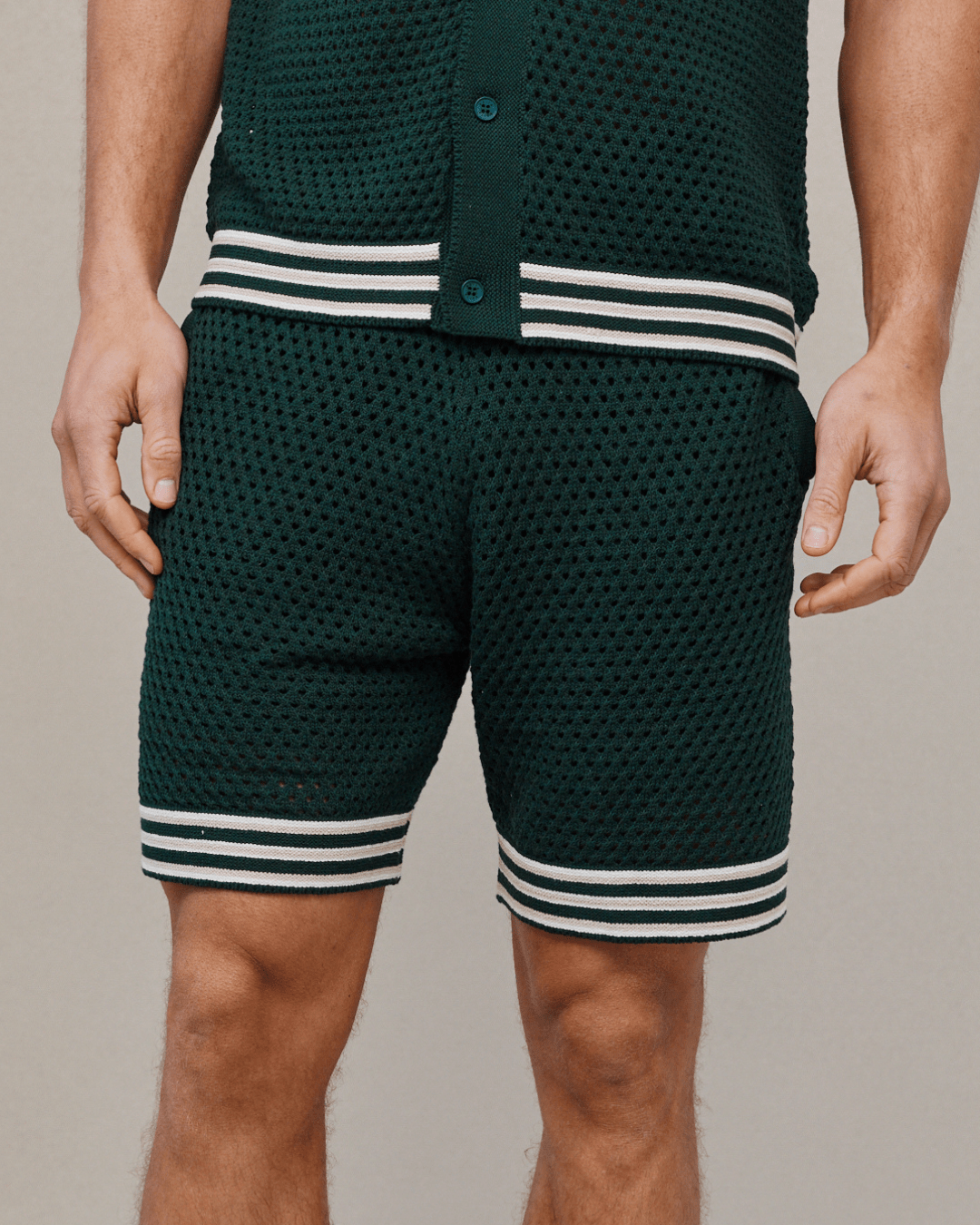 Cipressi Crochet Knit Short - Green