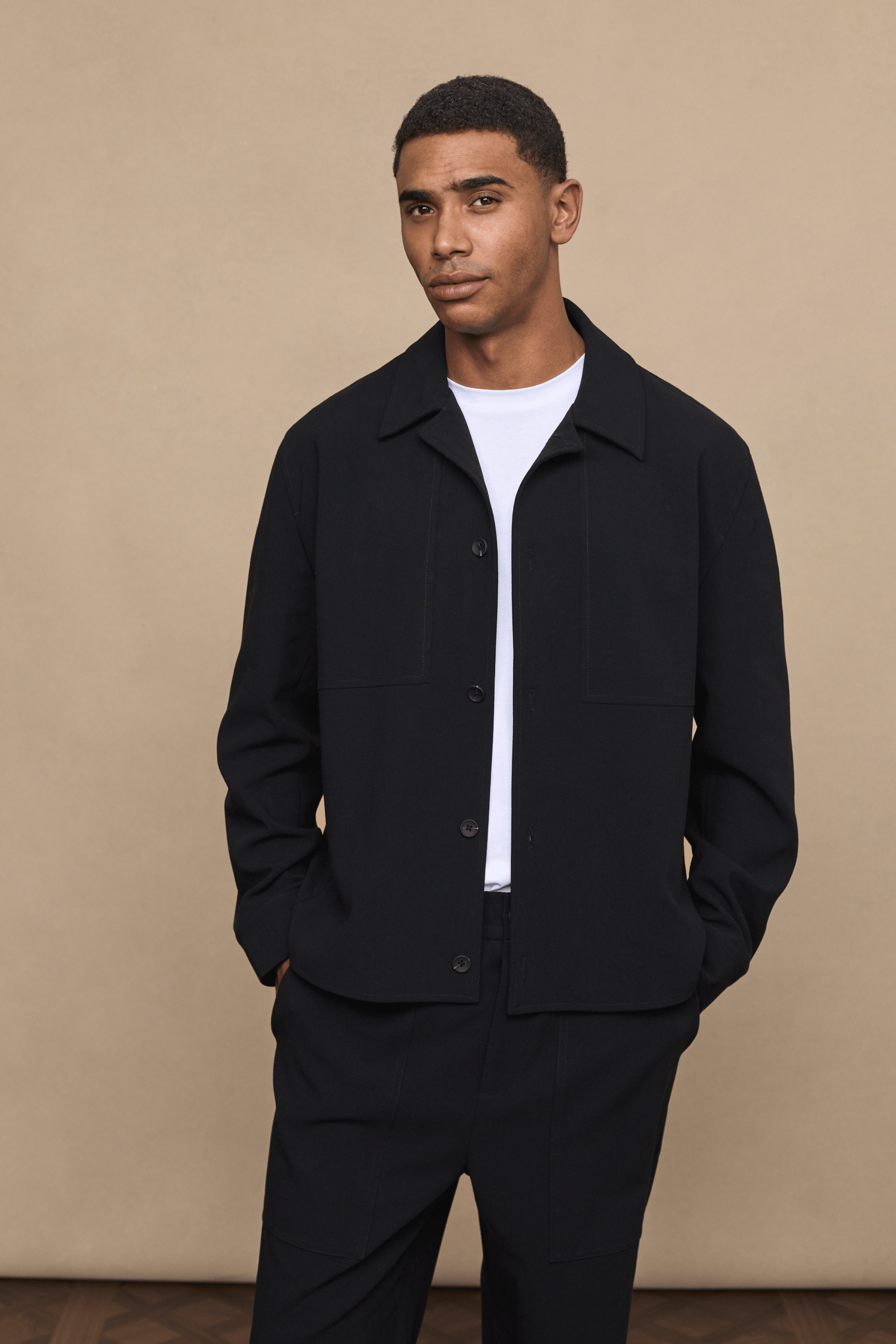 Julien Relaxed Panelled Jacket - Black