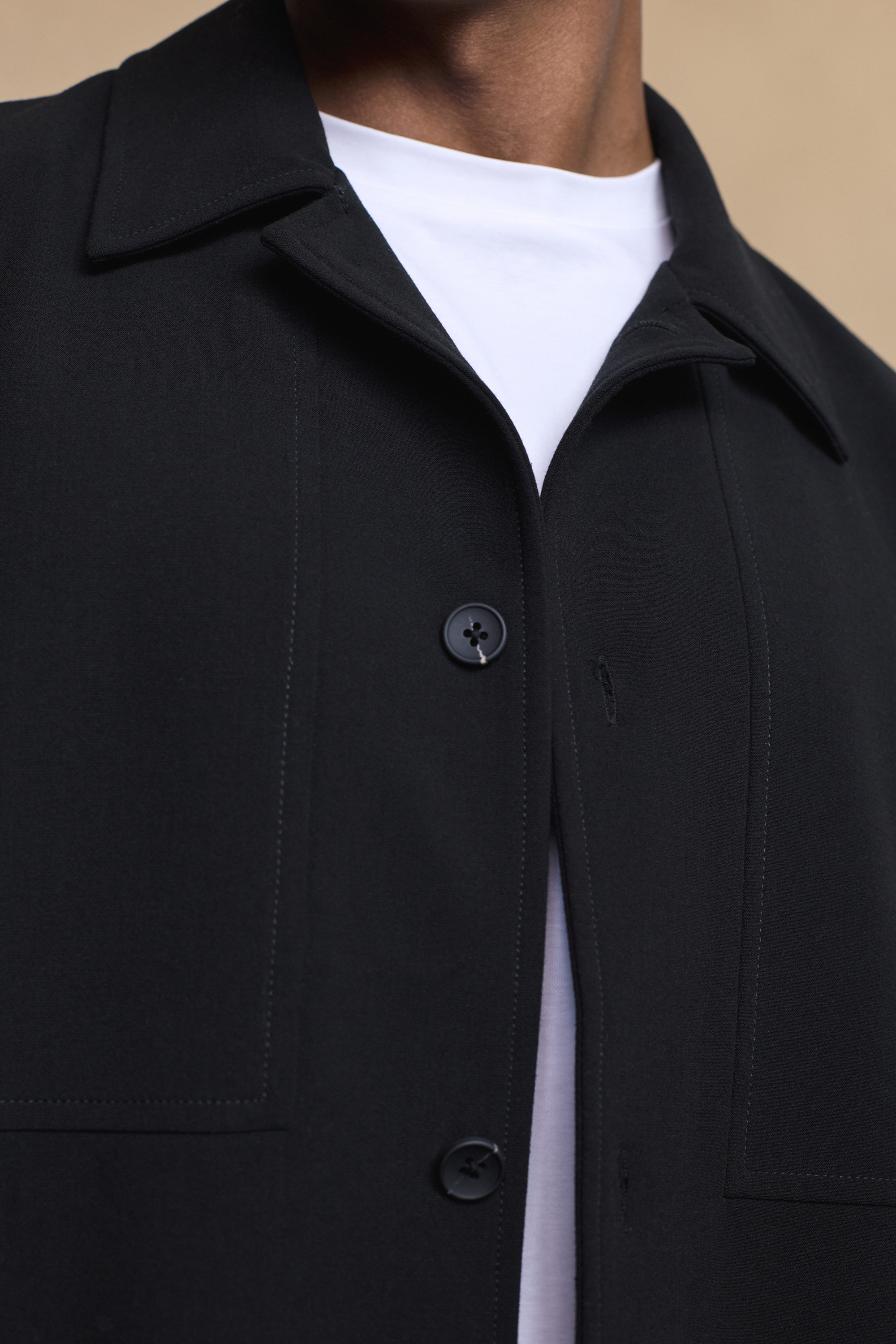 Julien Relaxed Panelled Jacket - Black