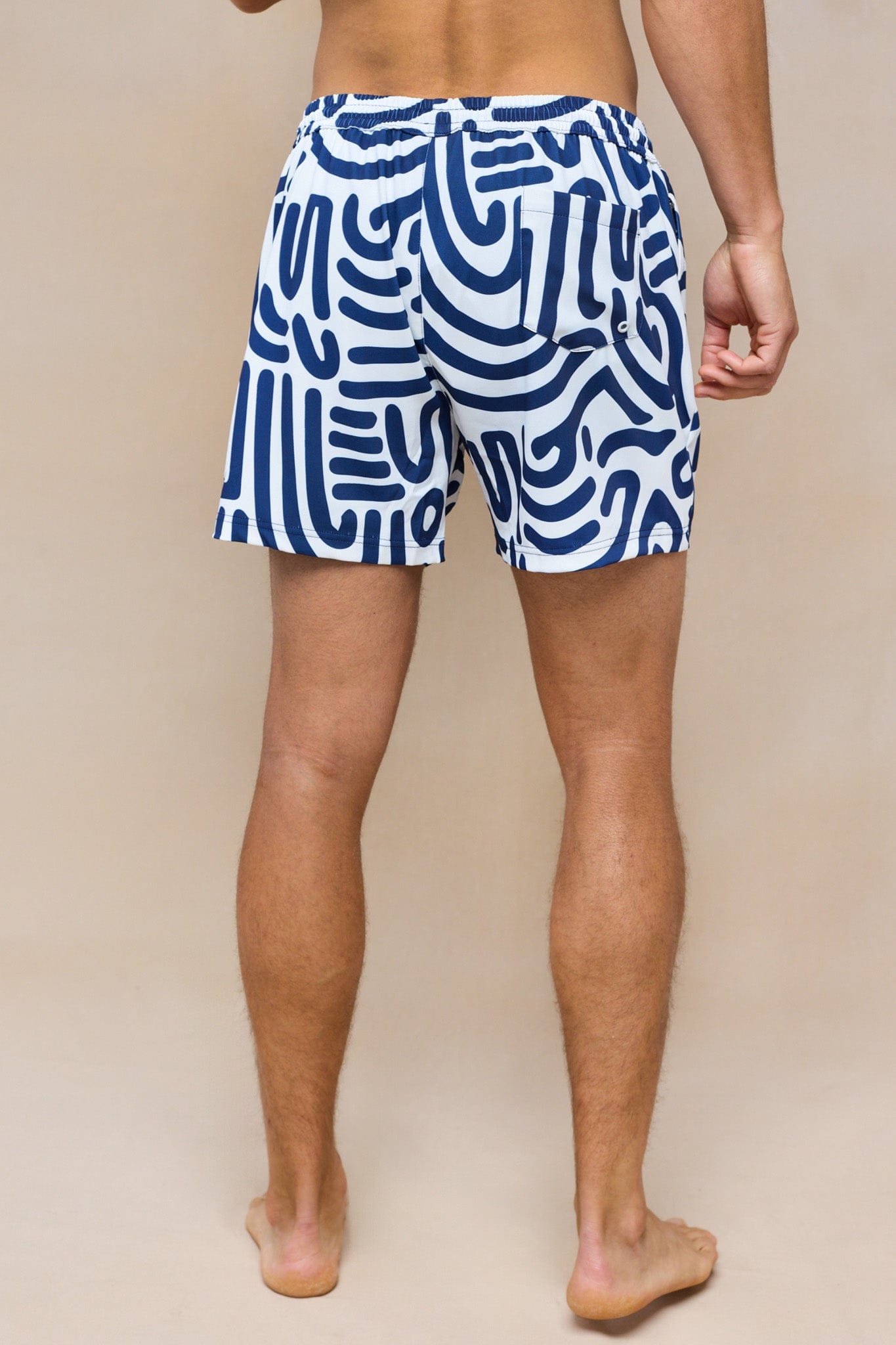 Azzurre Art Swim Short - Blue/White