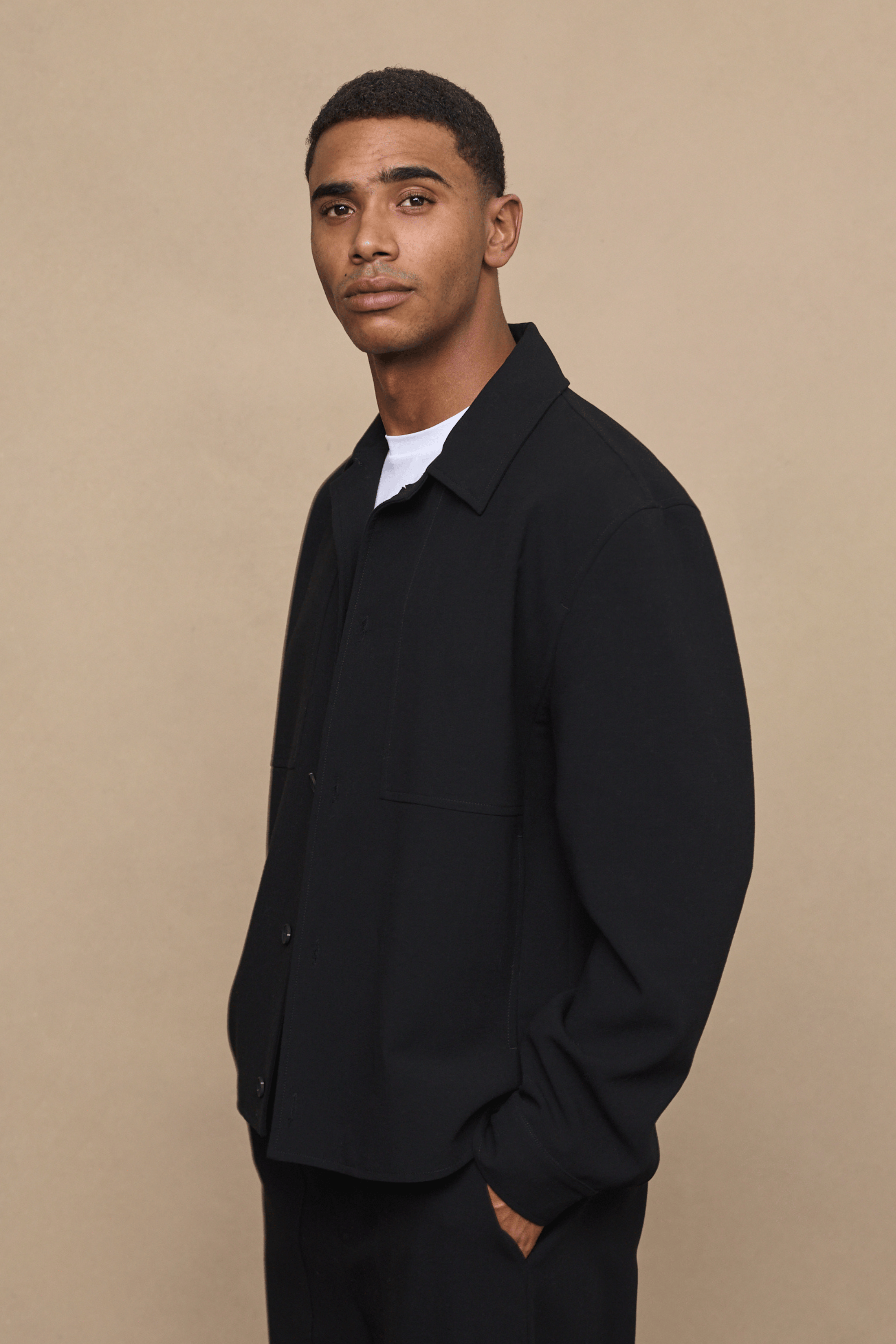Julien Relaxed Panelled Jacket - Black