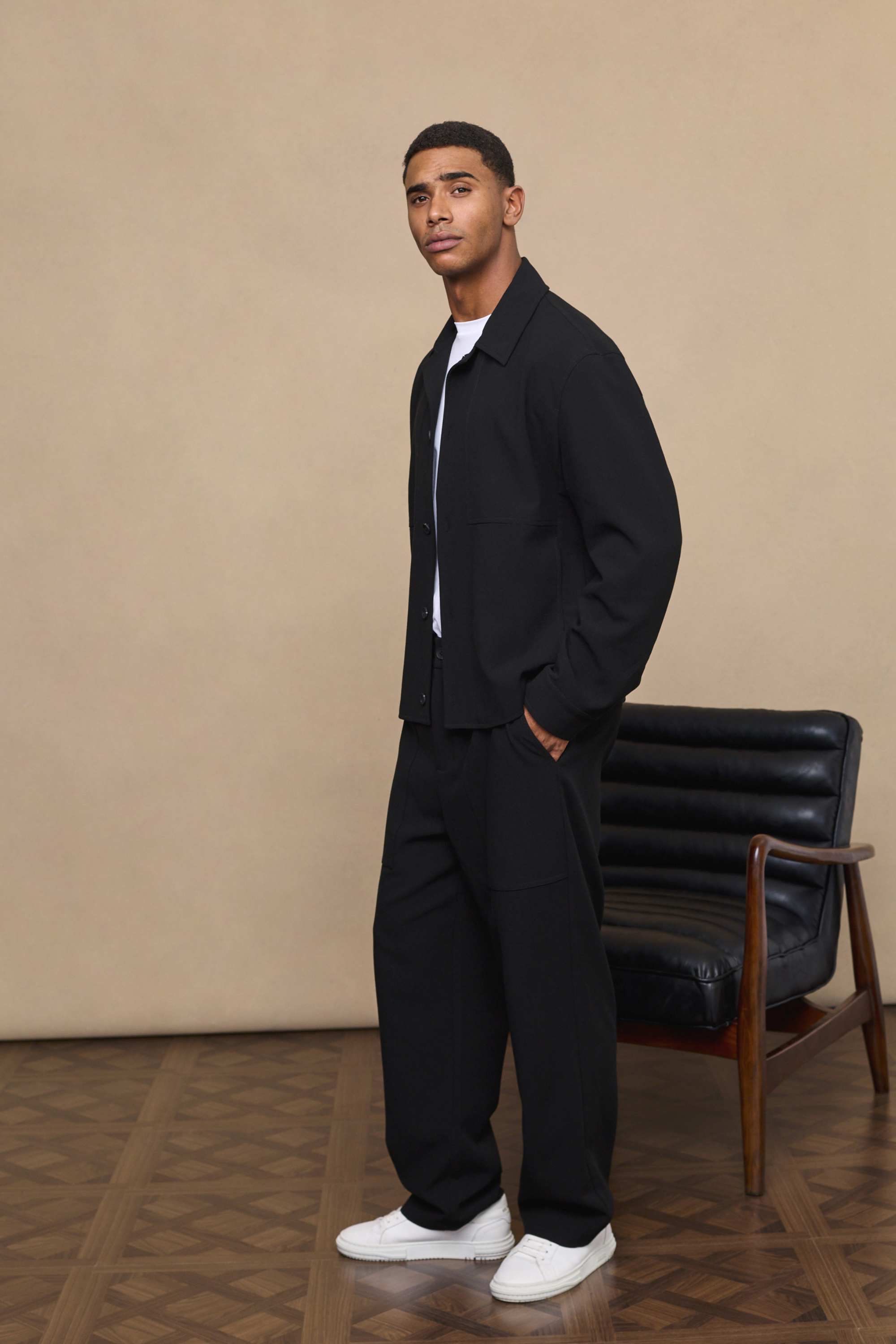 Julien Relaxed Panelled Jacket - Black