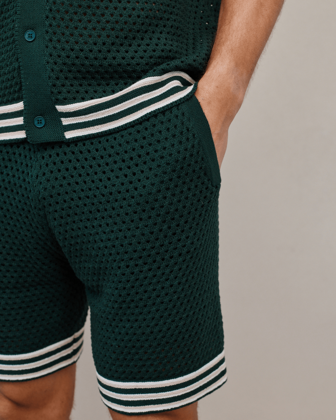 Cipressi Crochet Knit Short - Green