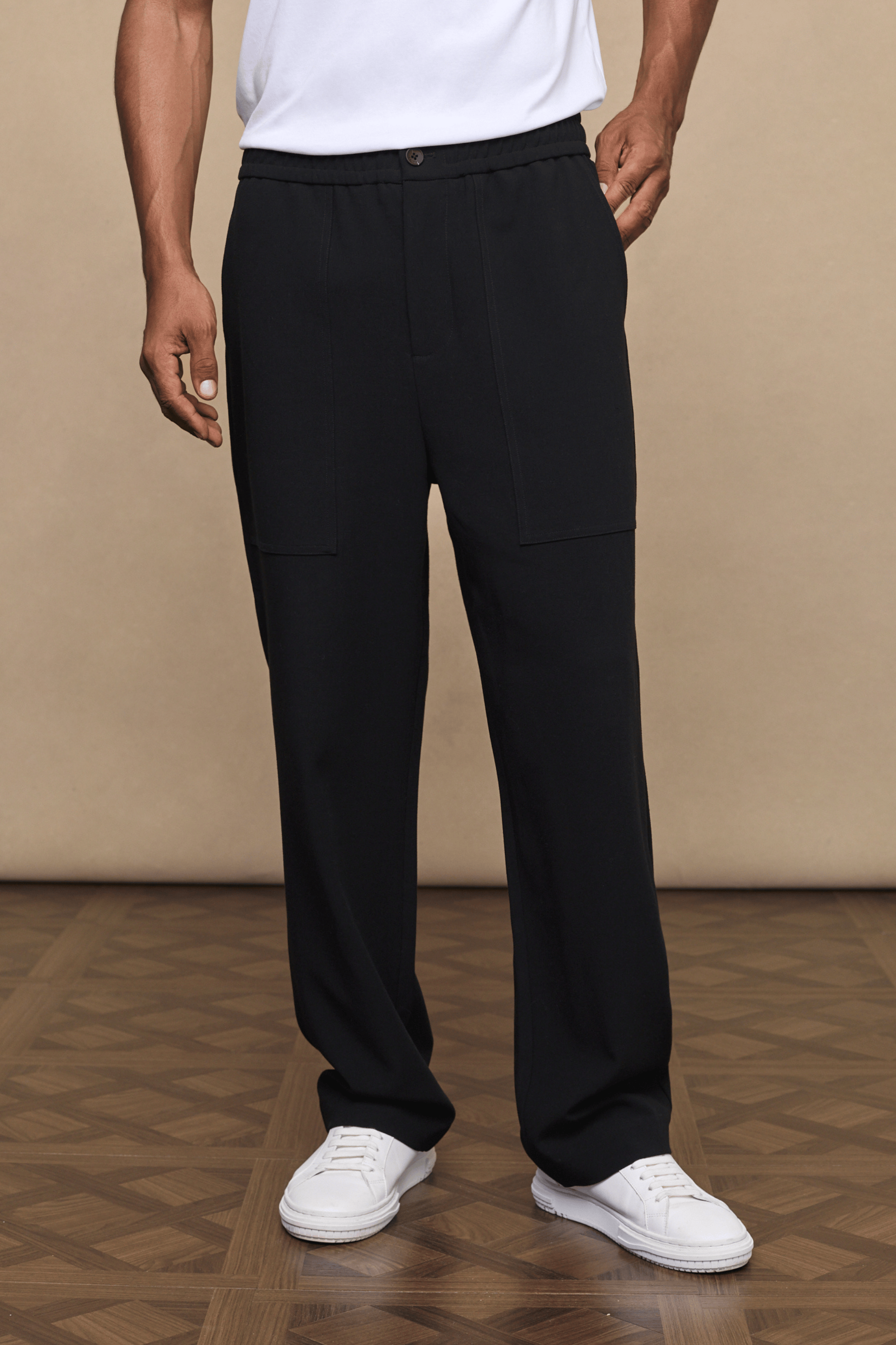 Julien Relaxed Panelled Trouser - Black