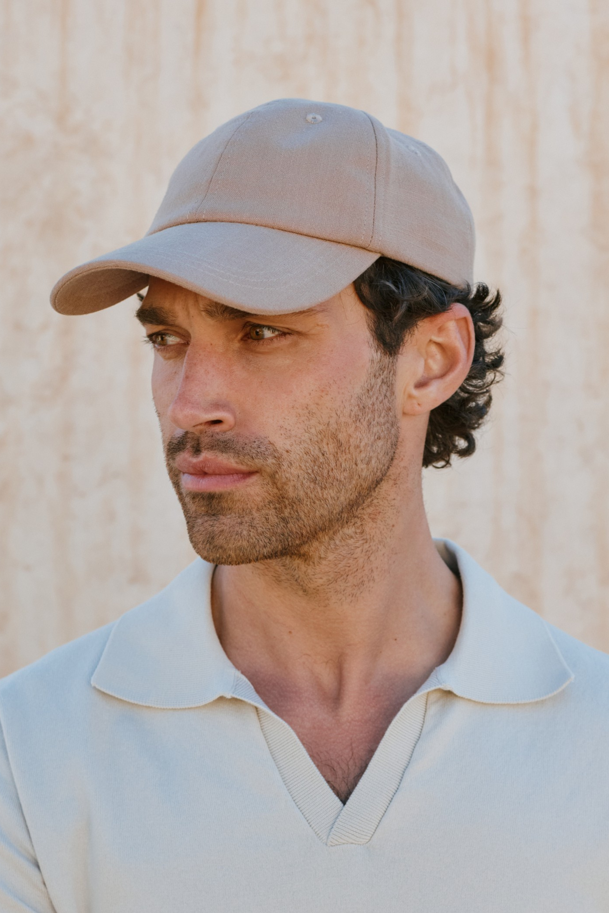 Linen Cap - Beige
