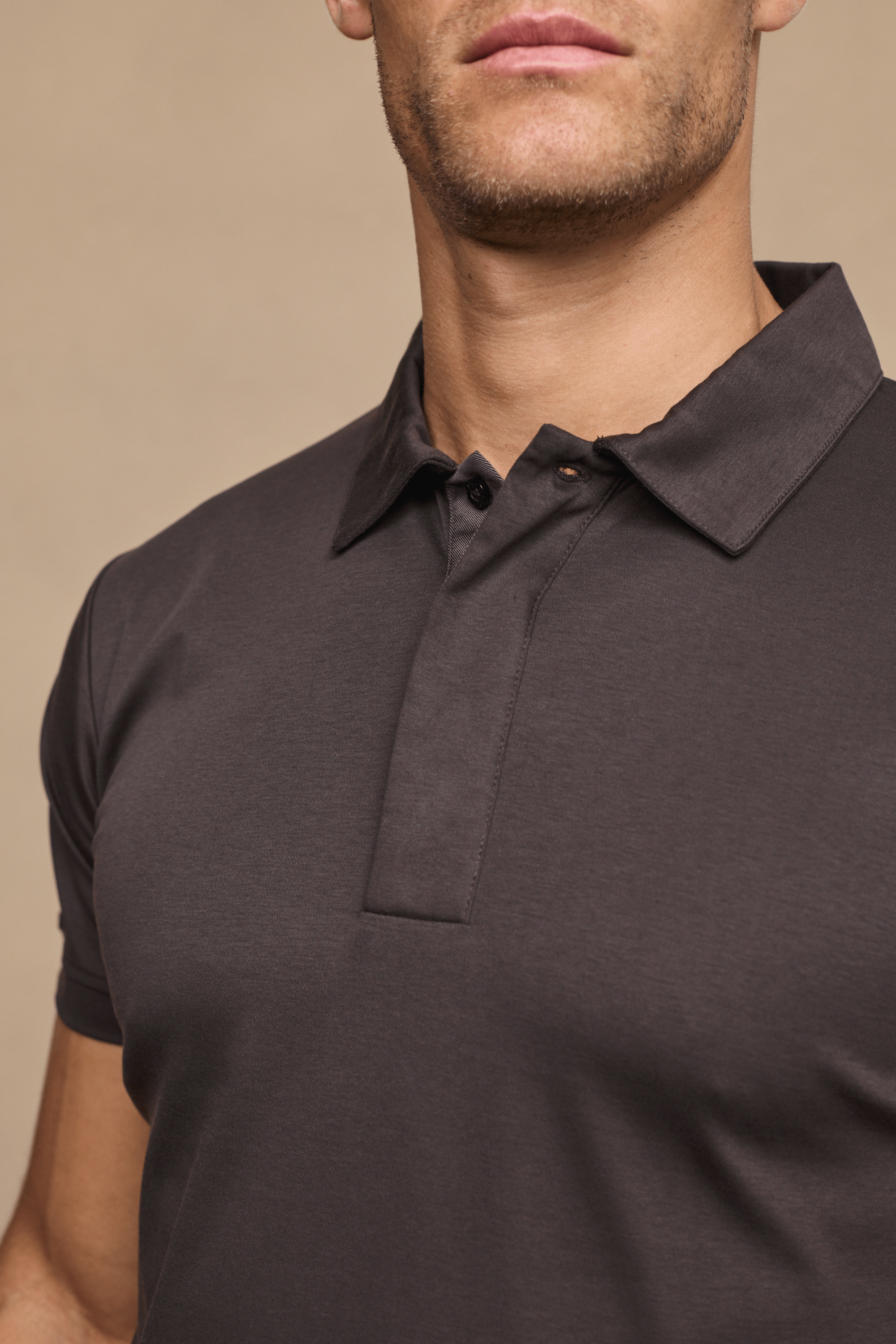 Santi Mercerised Polo Shirt - Brown