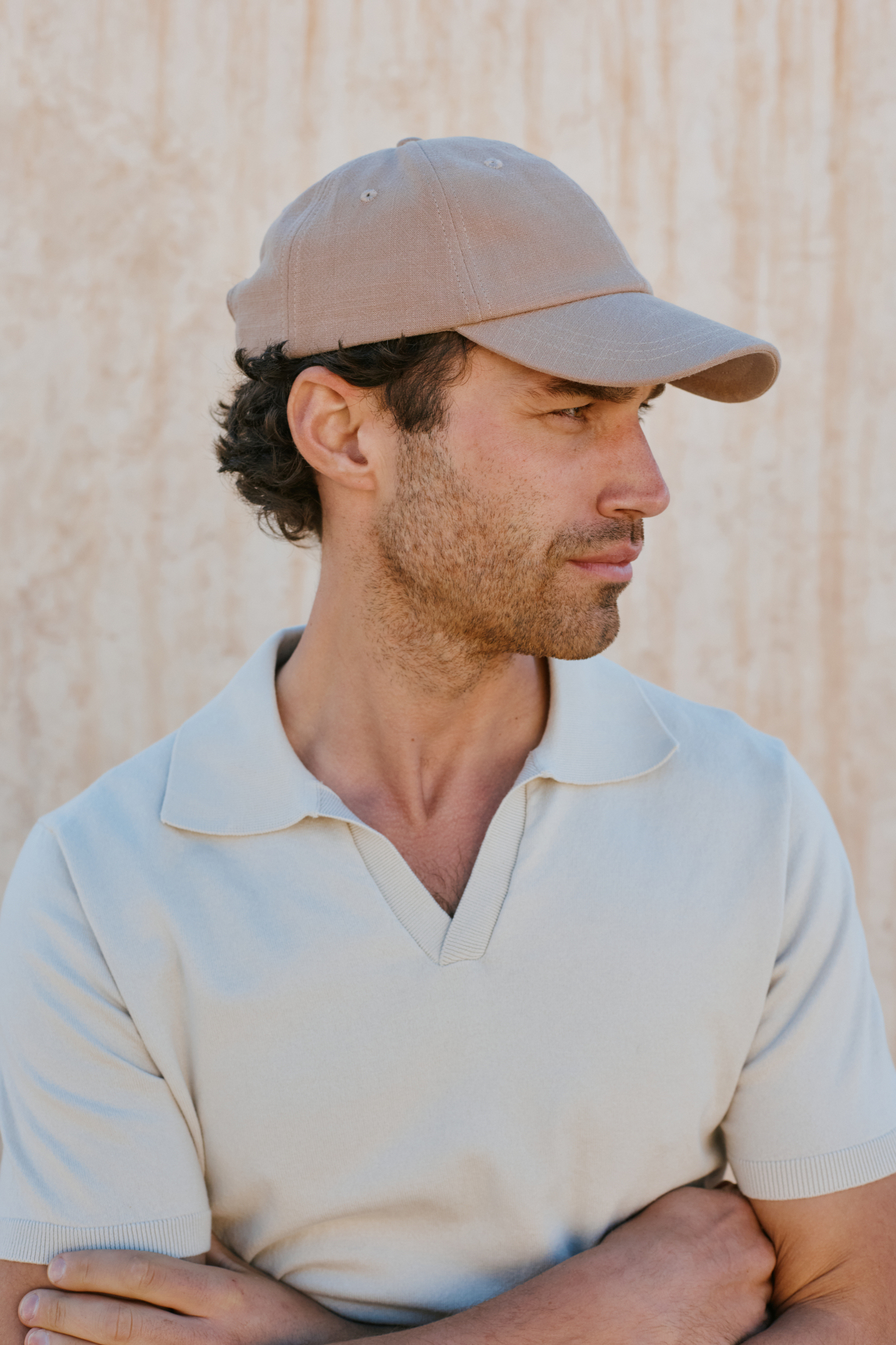 Linen Cap - Beige
