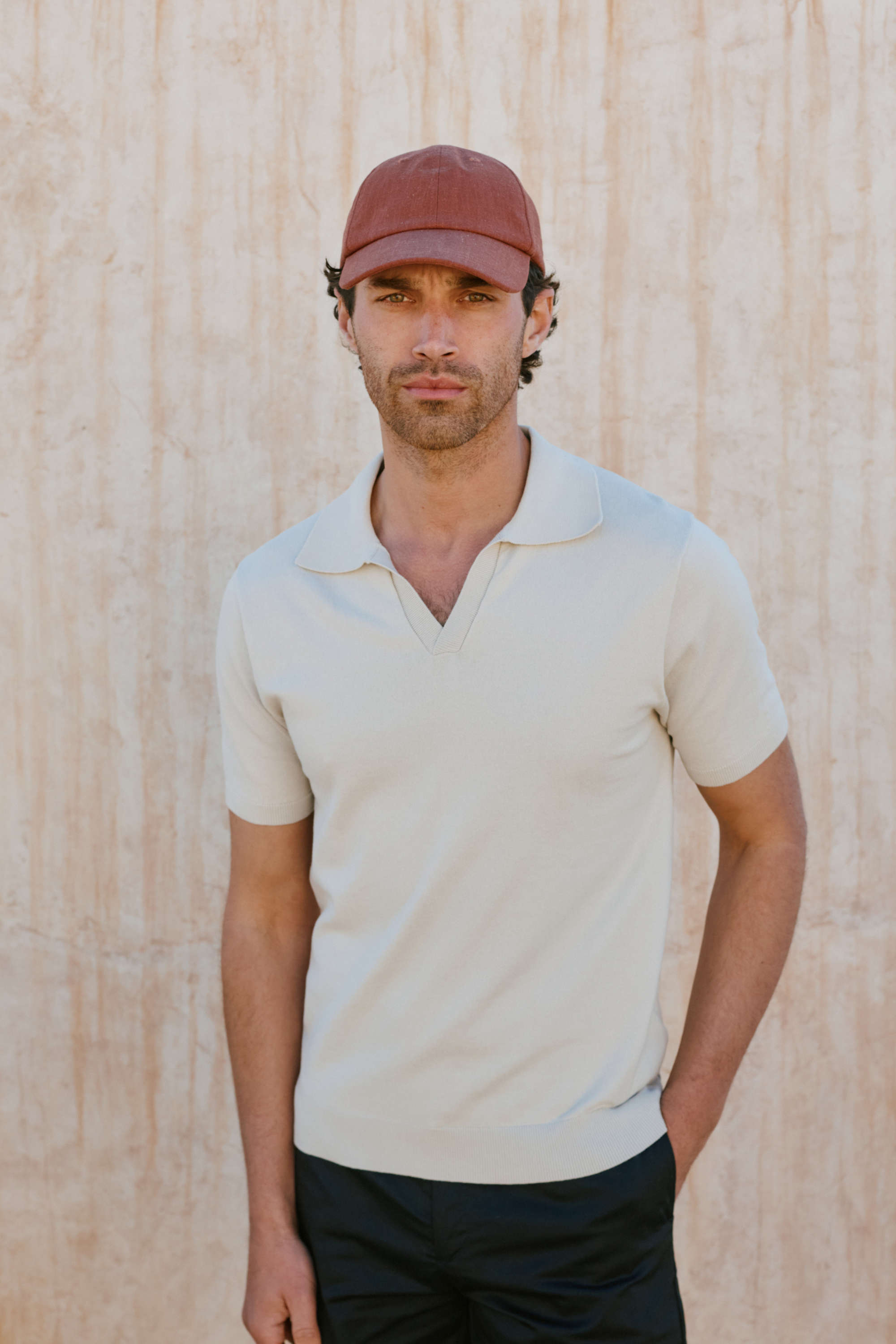 Linen Cap - Rust