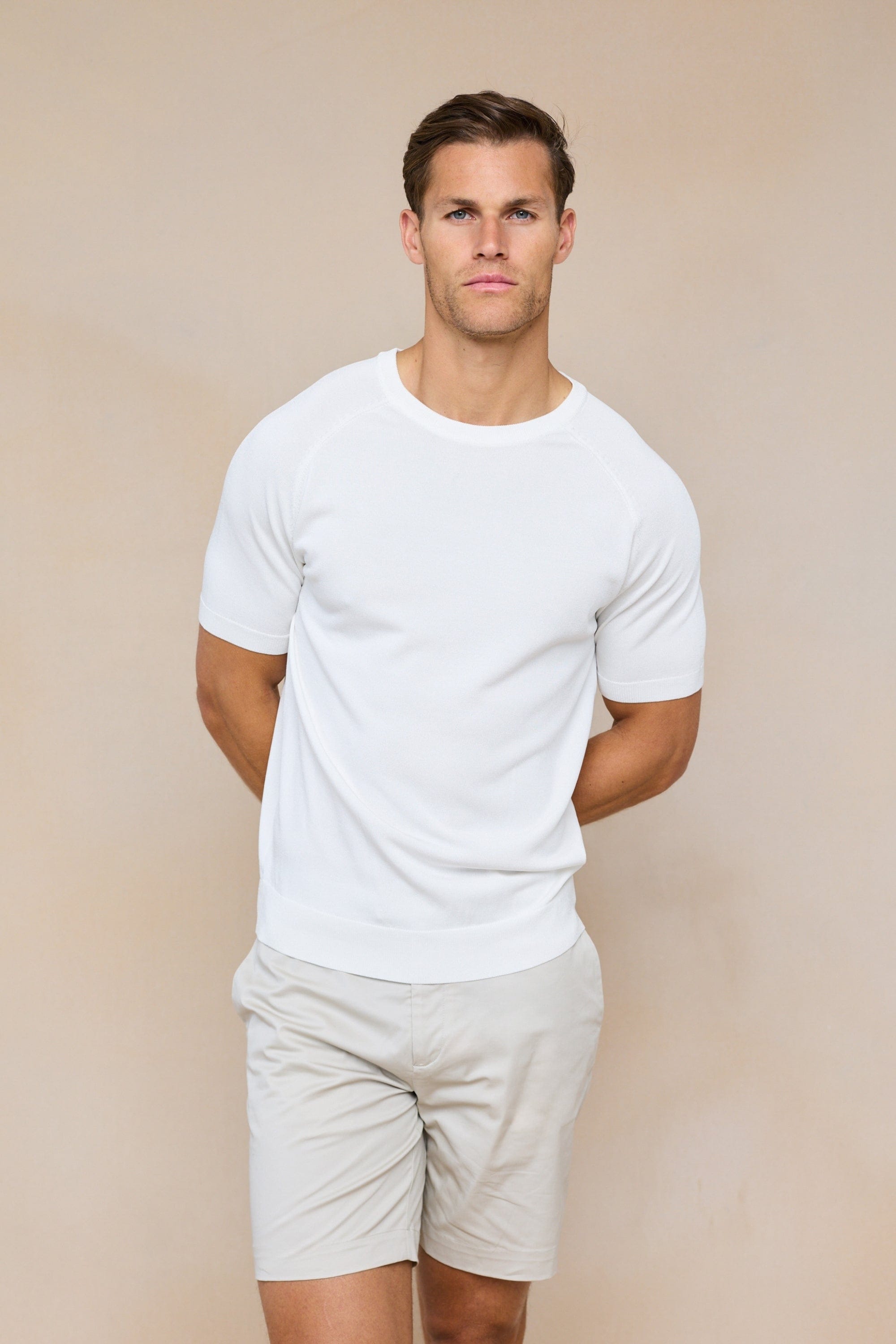 Riera Knit Crew Neck T-Shirt - Ecru