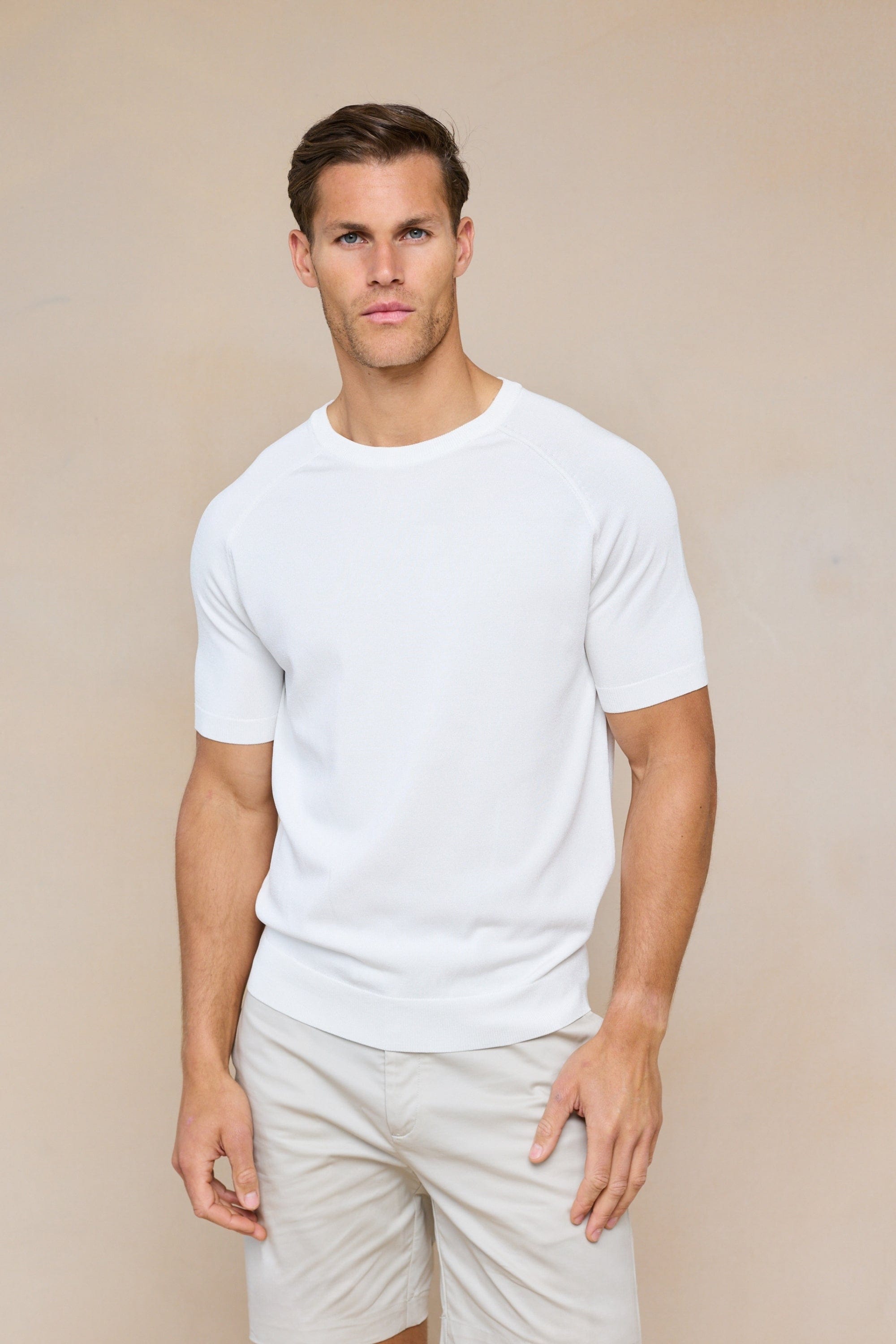 Riera Knit Crew Neck T-Shirt - Ecru