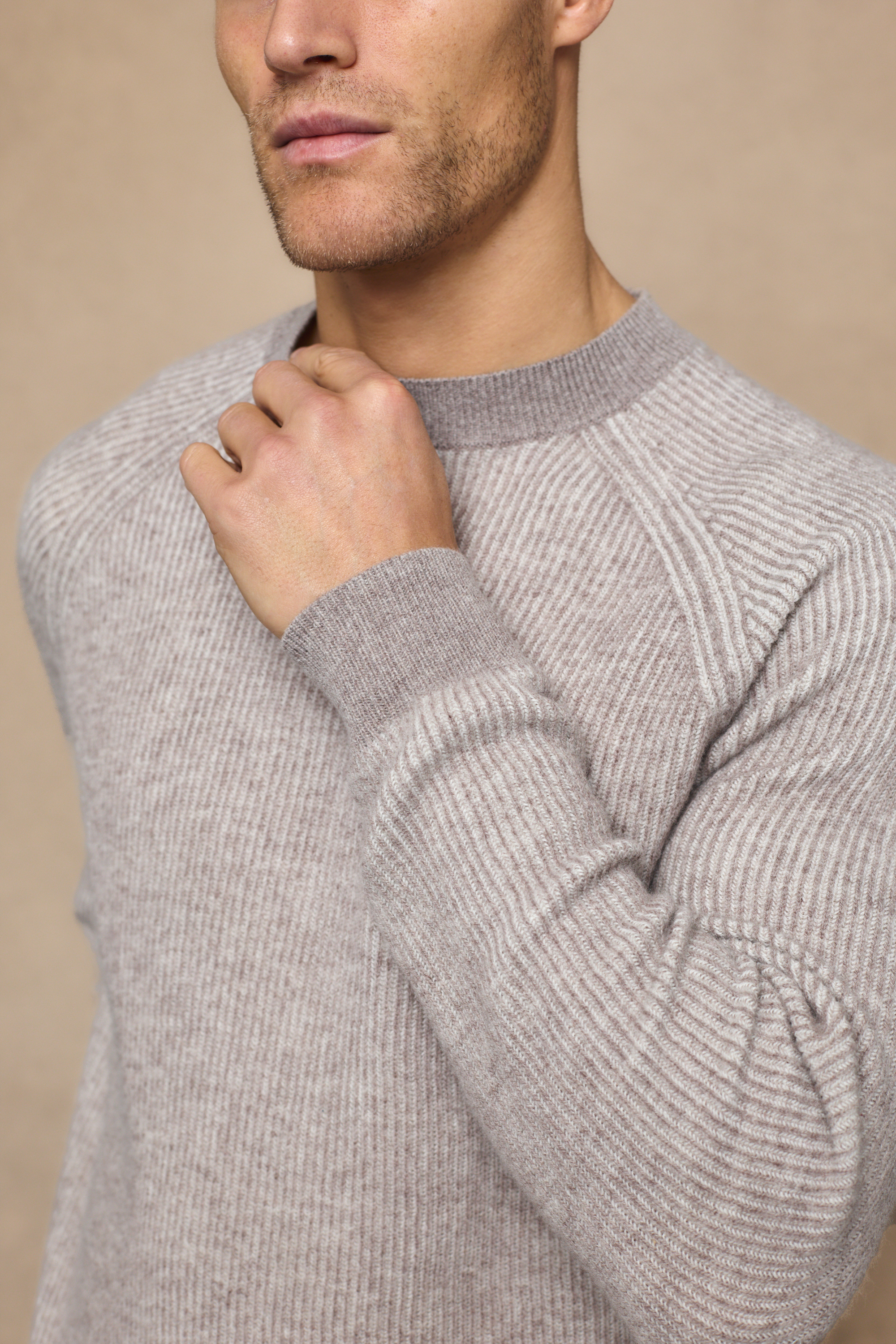 Orien Crew Neck Jumper - Oatmeal Marl