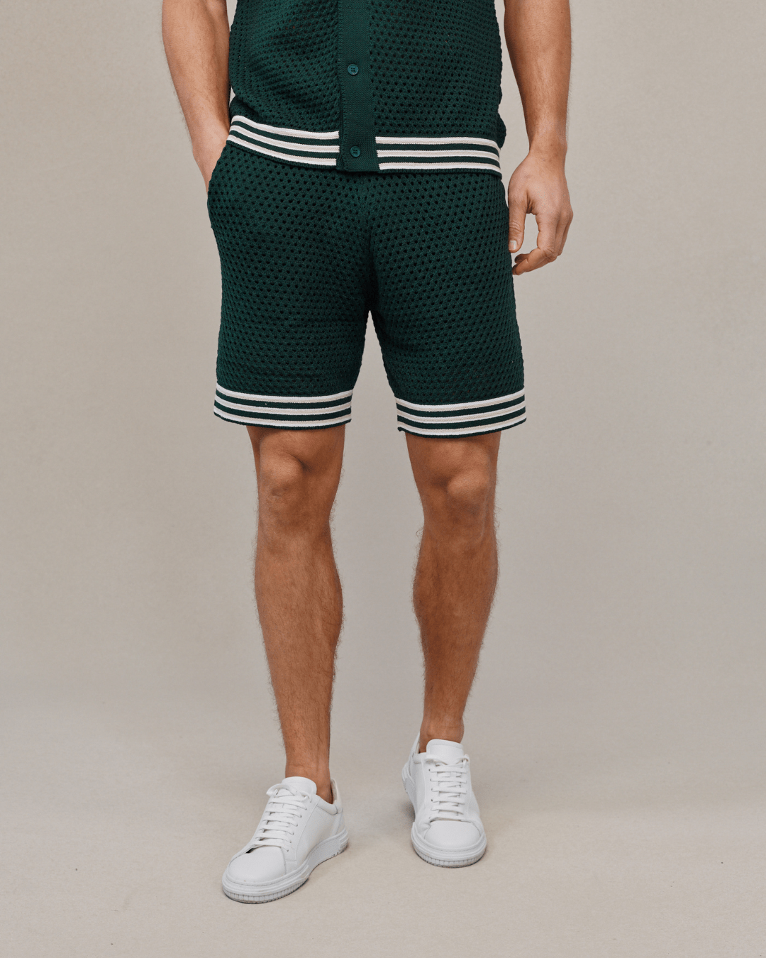 Cipressi Crochet Knit Short - Green