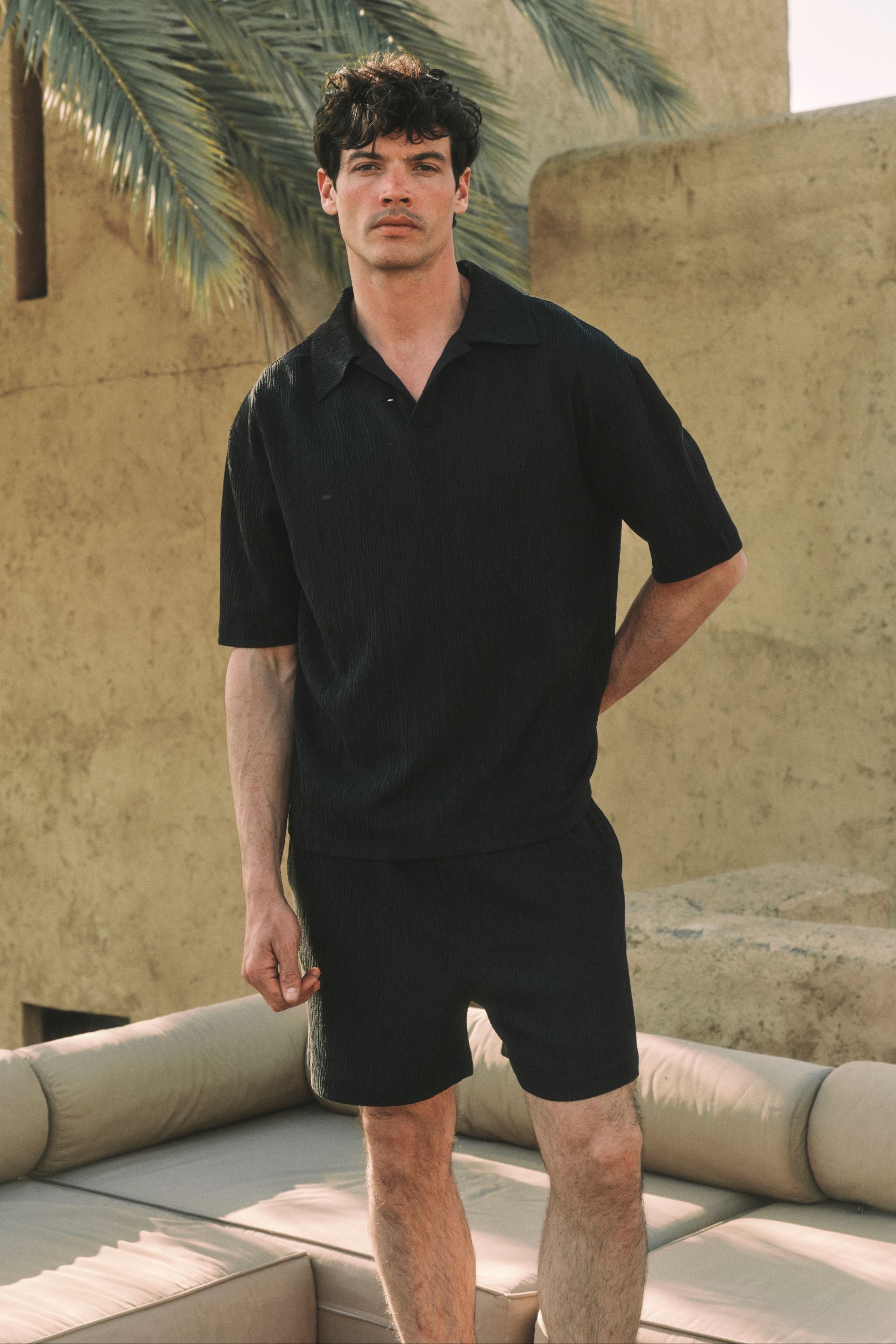Silvano Crinkled Short - Black