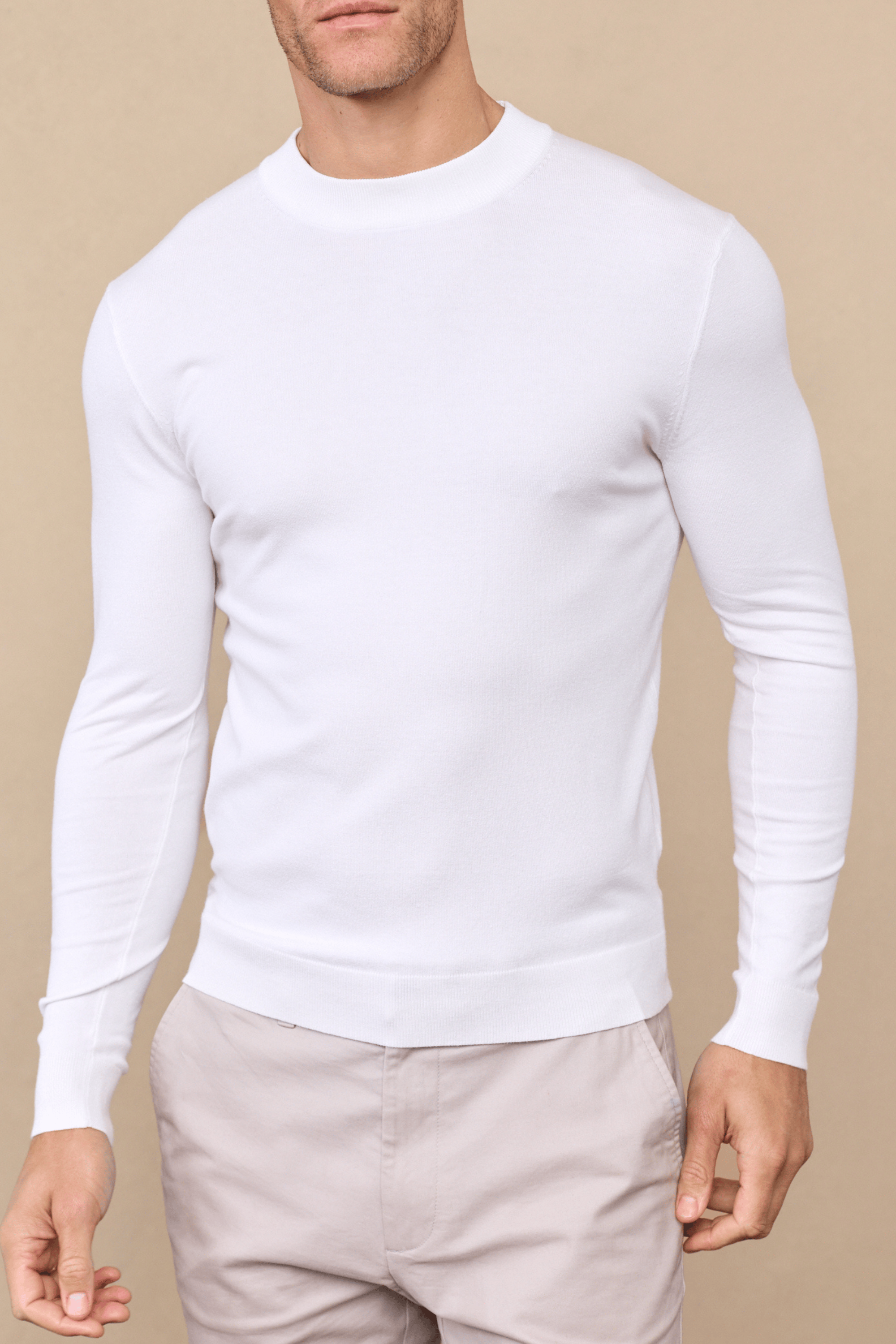 Noah Lightweight Crew Neck Sweater - Ecru