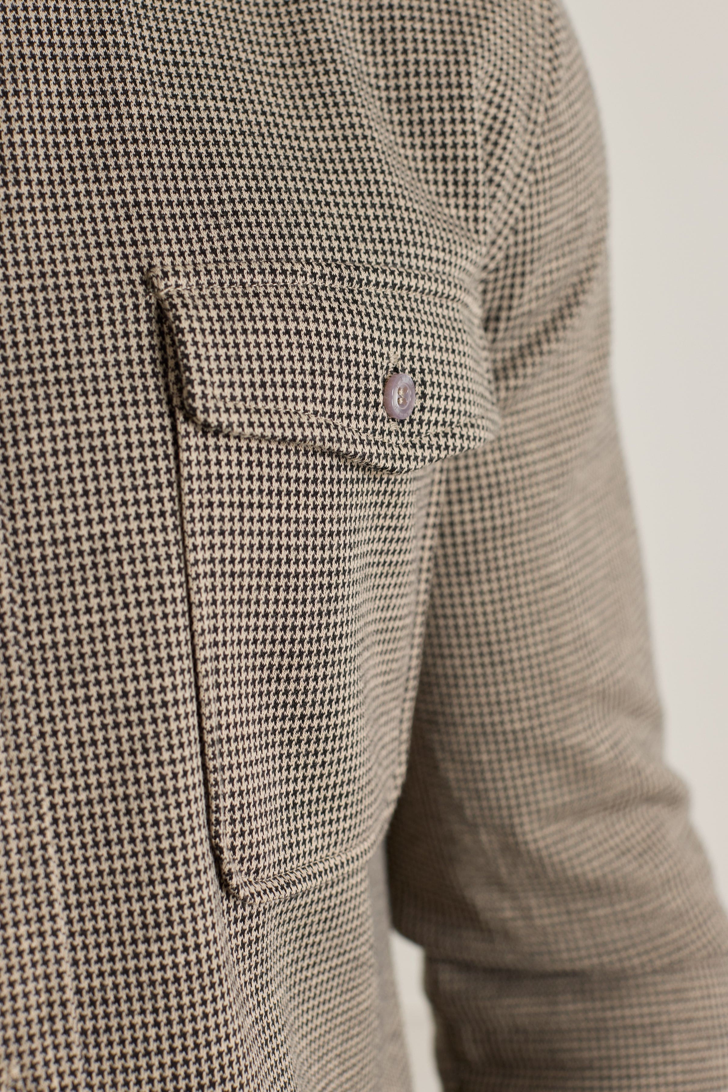Joseph Dogtooth Overshirt - Black/Brown