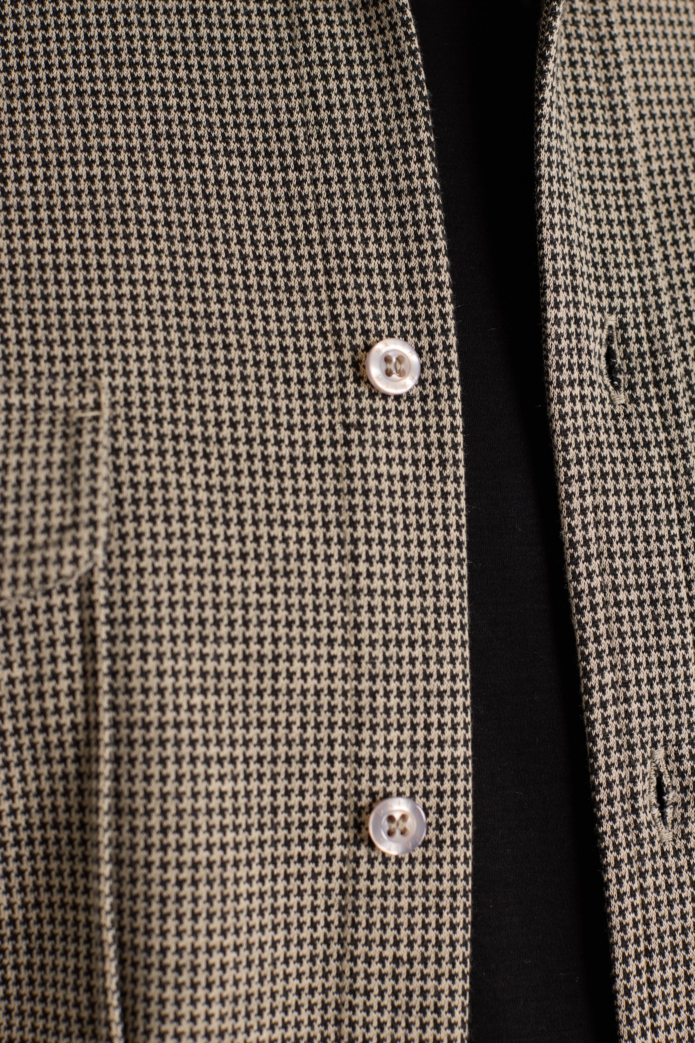 Joseph Dogtooth Overshirt - Black/Brown