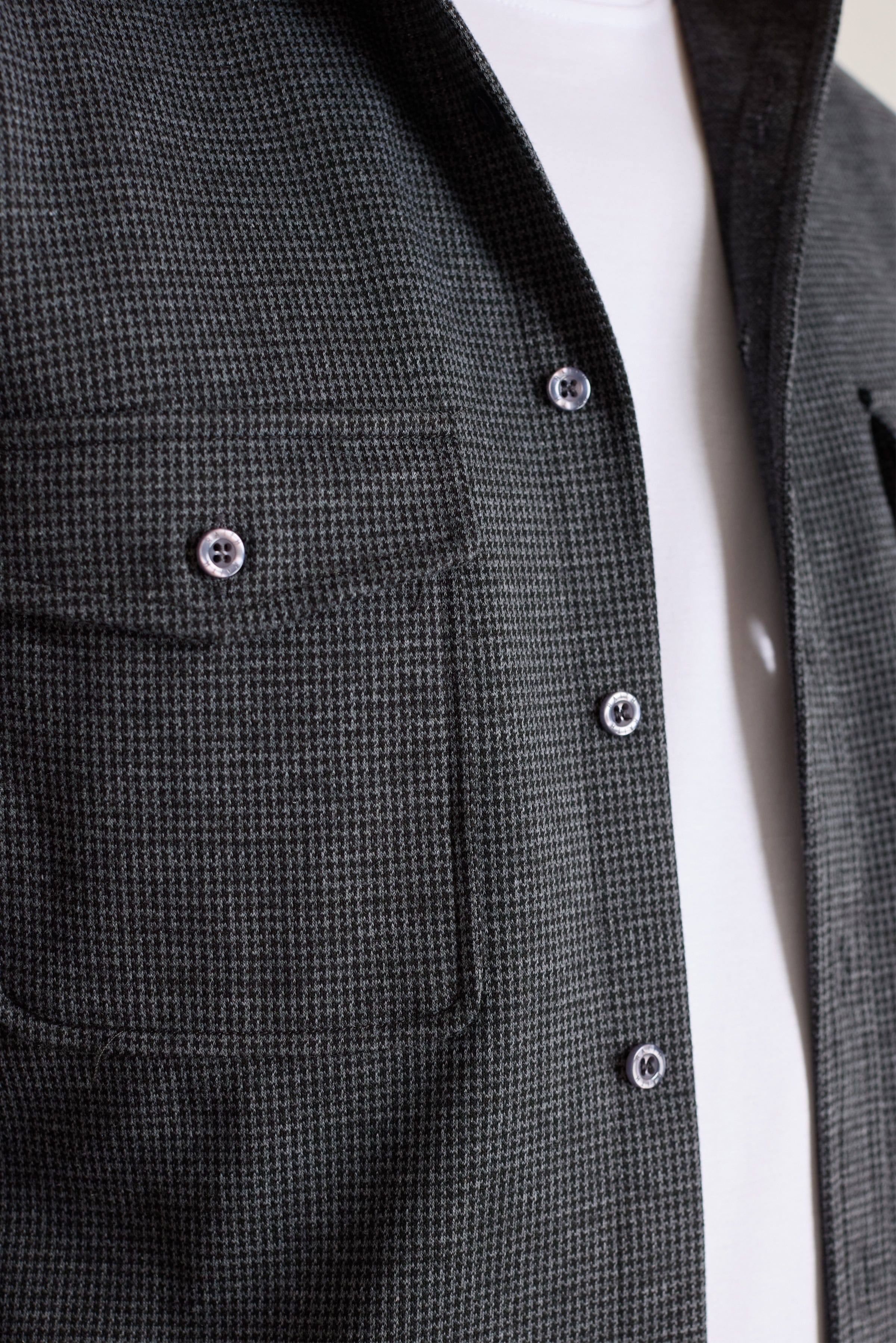 Joseph Dogtooth Overshirt - Black/Grey