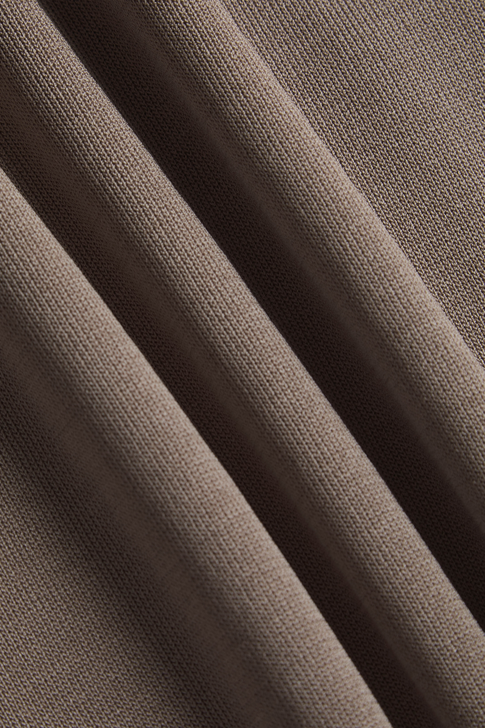 Vida Knitted Stripe Polo - Taupe