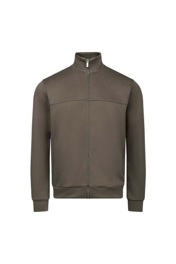 Luxe Zip Through Jacket - Burnt Olive