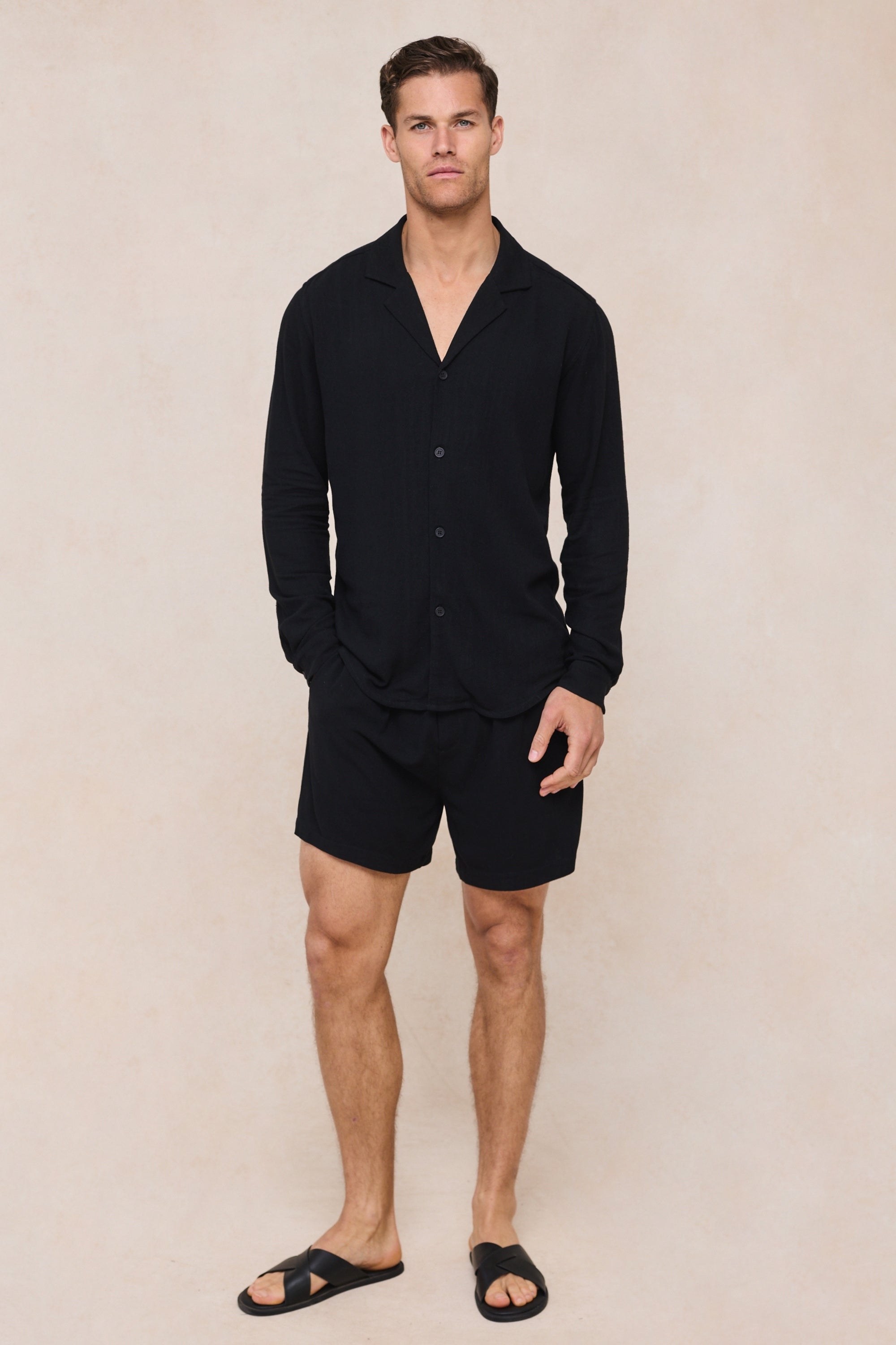Cami Linen Short - Black