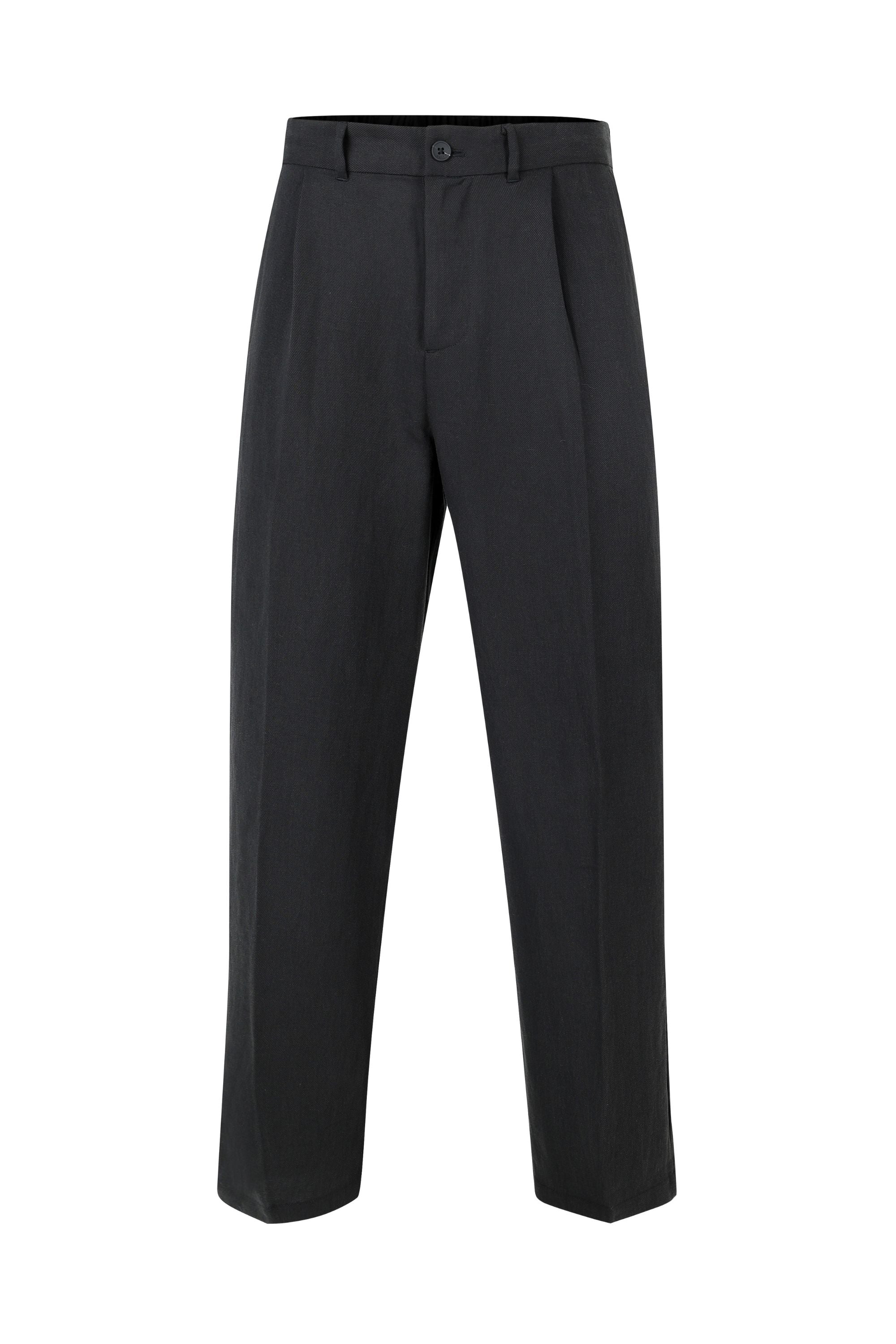 Helio Pleated Relaxed Trouser - Black