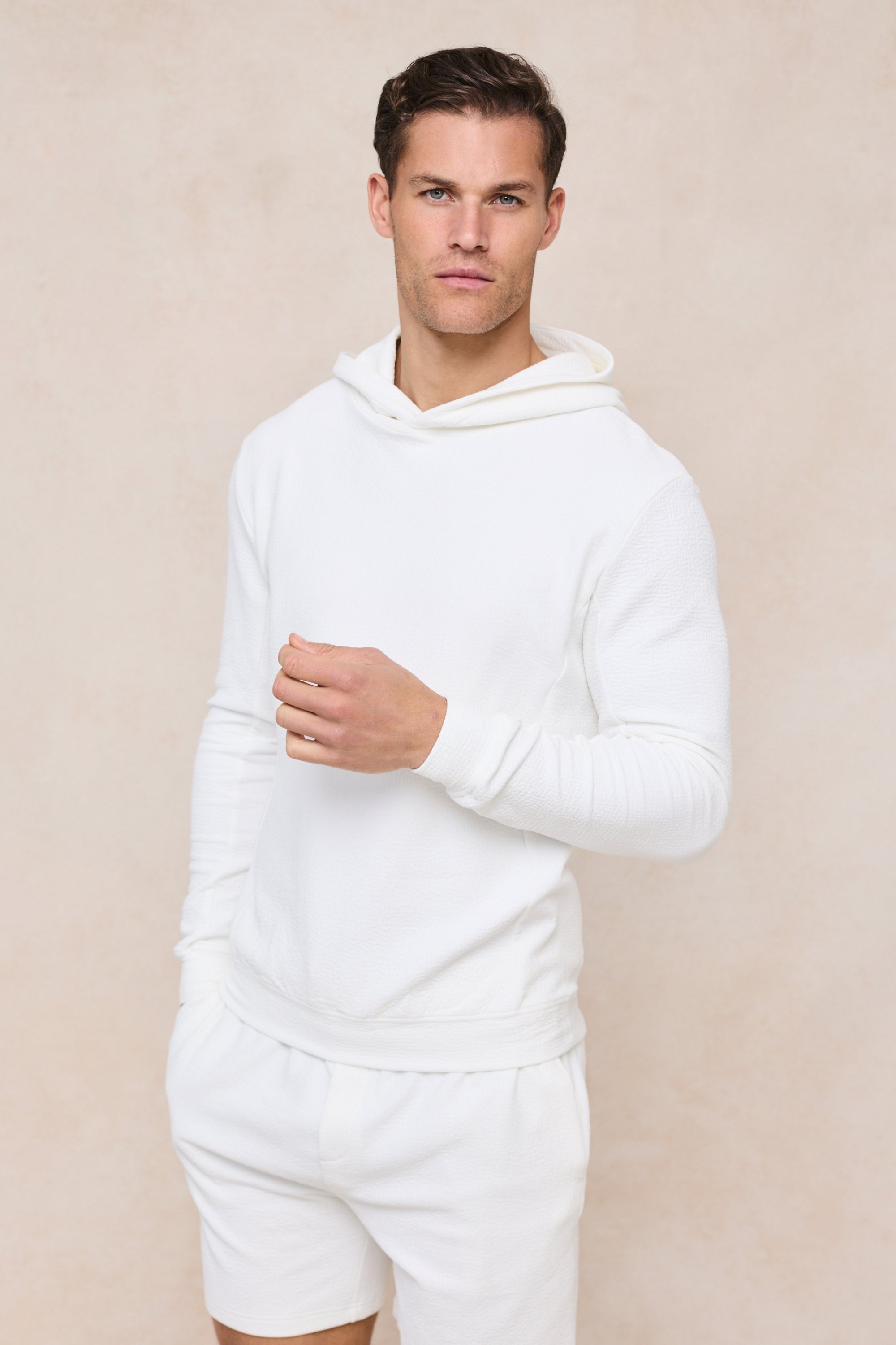 Zarco Crinkled Jersey Short - Ivory