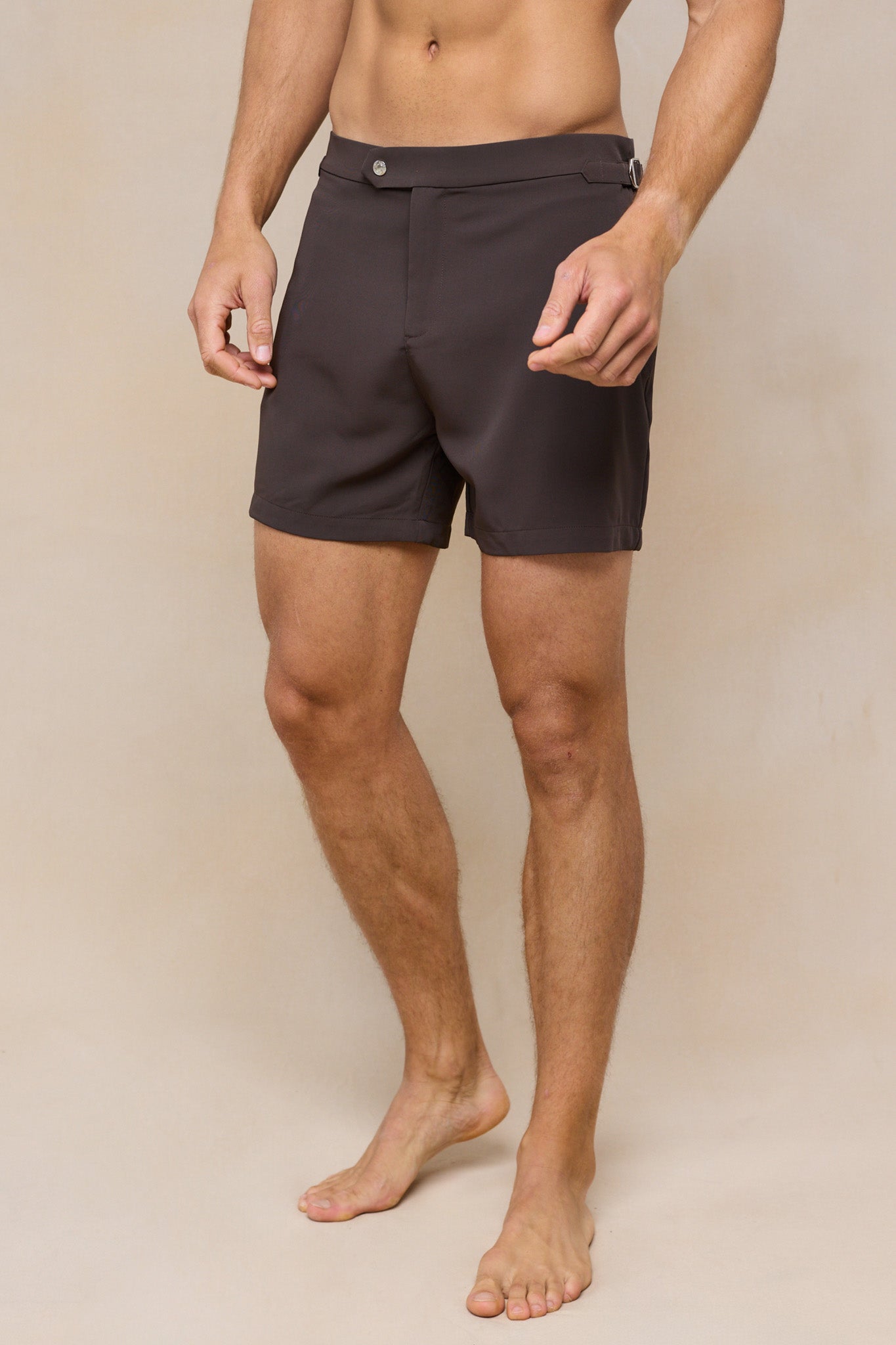 Barco Buckle Swim Short - Brown