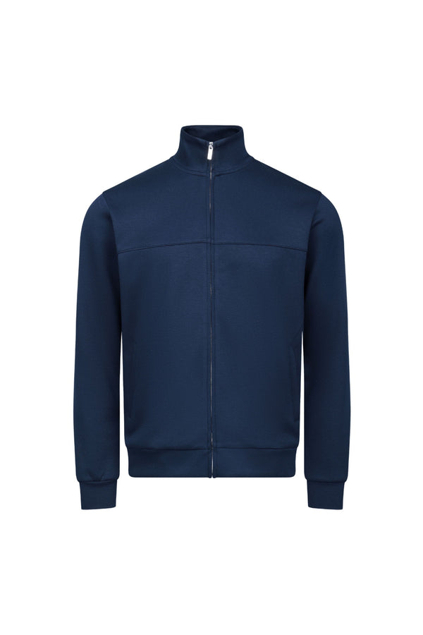 Luxe Zip Through Jacket - Navy