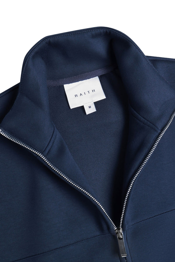 Luxe Zip Through Jacket - Navy