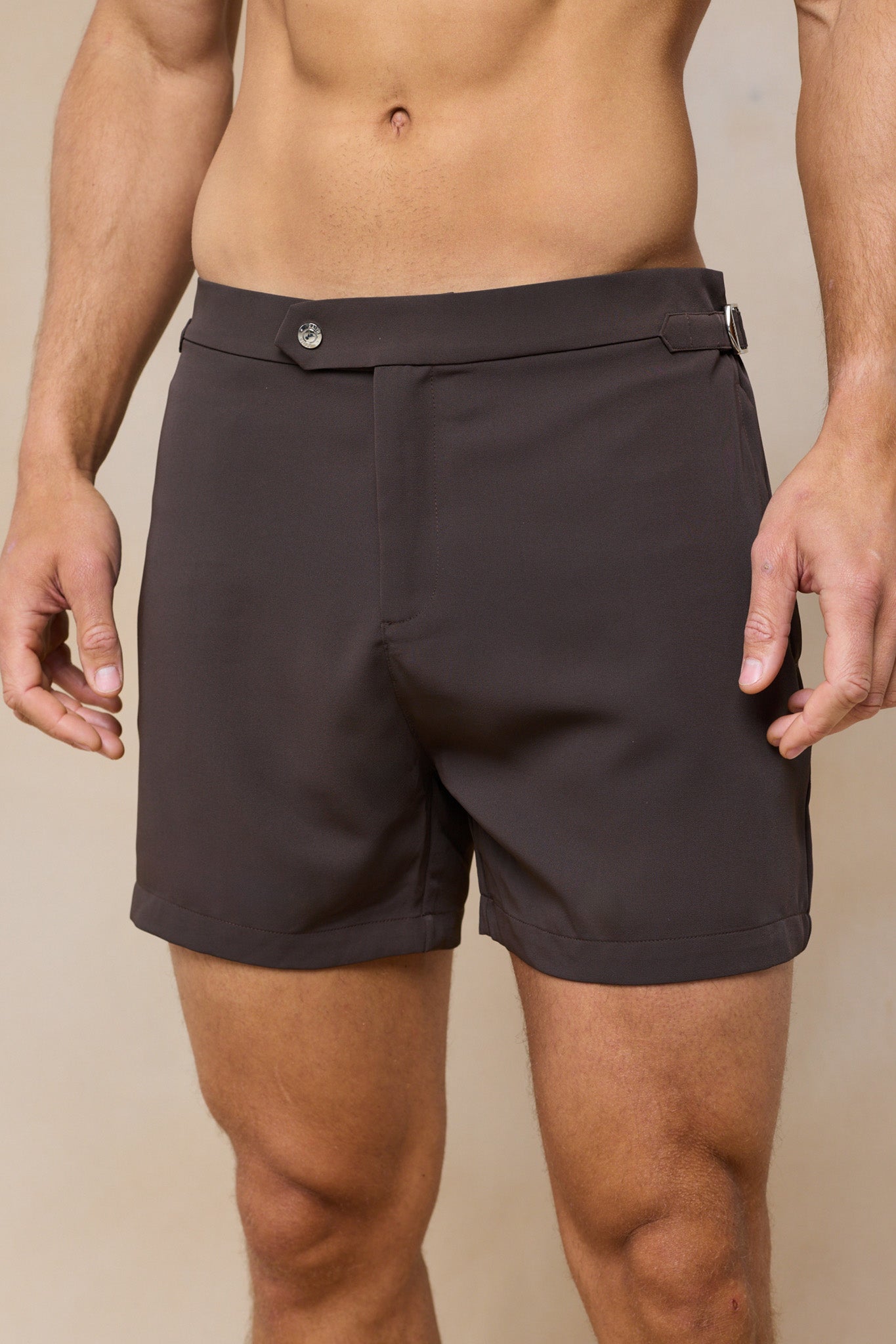 Barco Buckle Swim Short - Brown