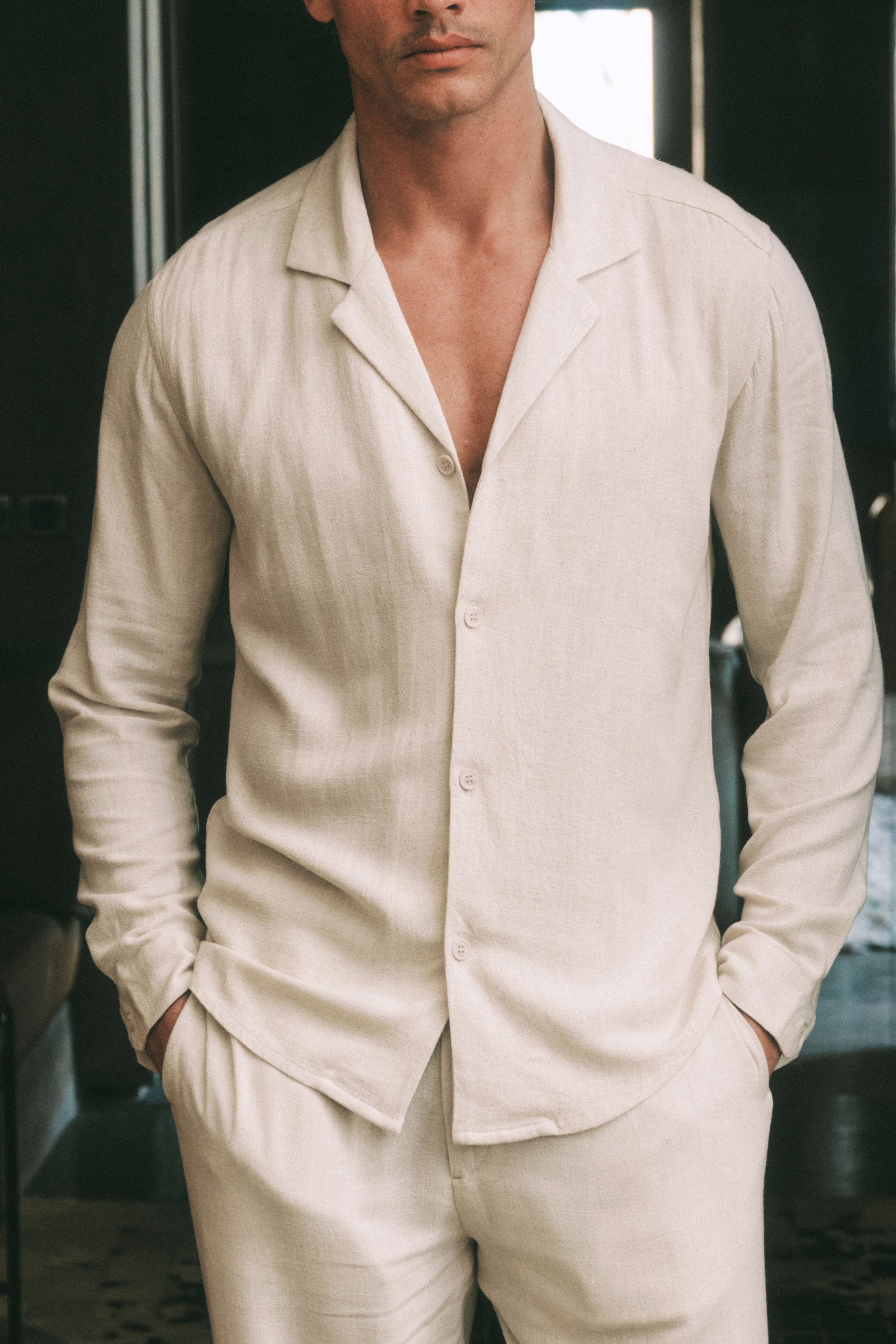 Cami Linen Shirt - Oatmeal