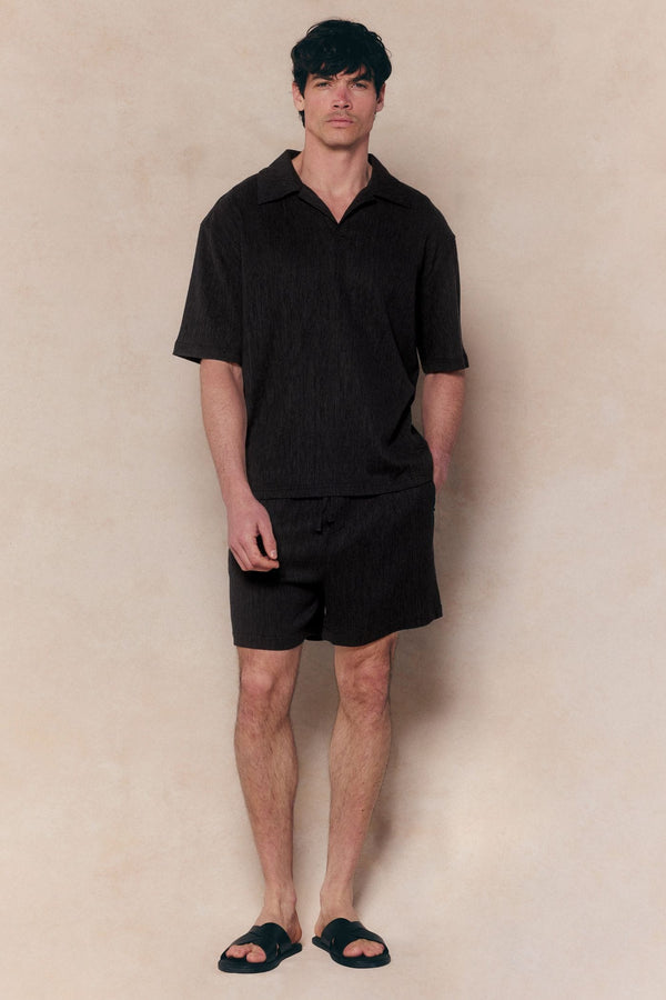 Silvano Crinkled Short - Black