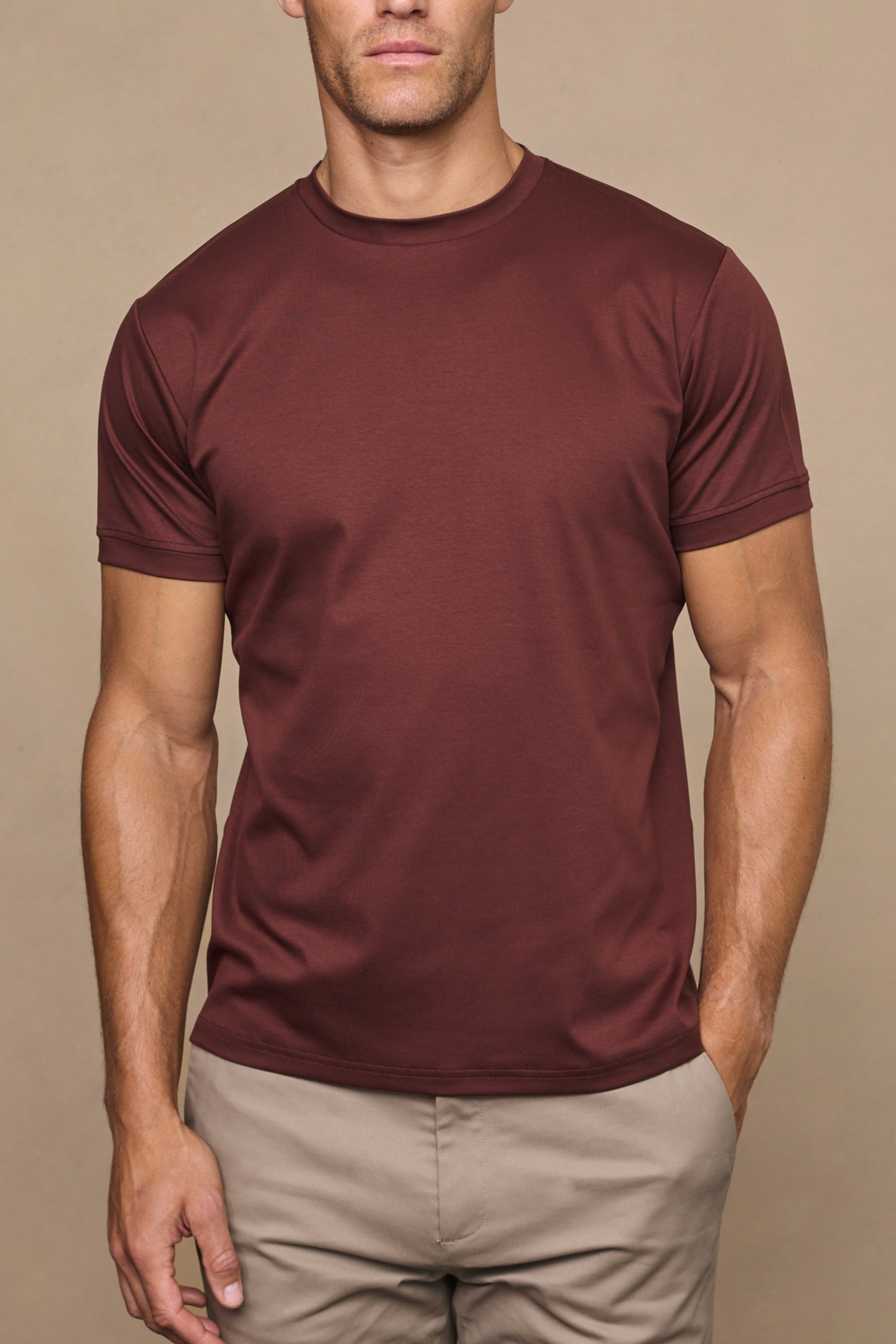 Luxe Mercerised T-Shirt - Rust