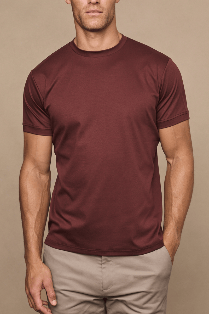 Luxe Mercerised T-Shirt - Rust