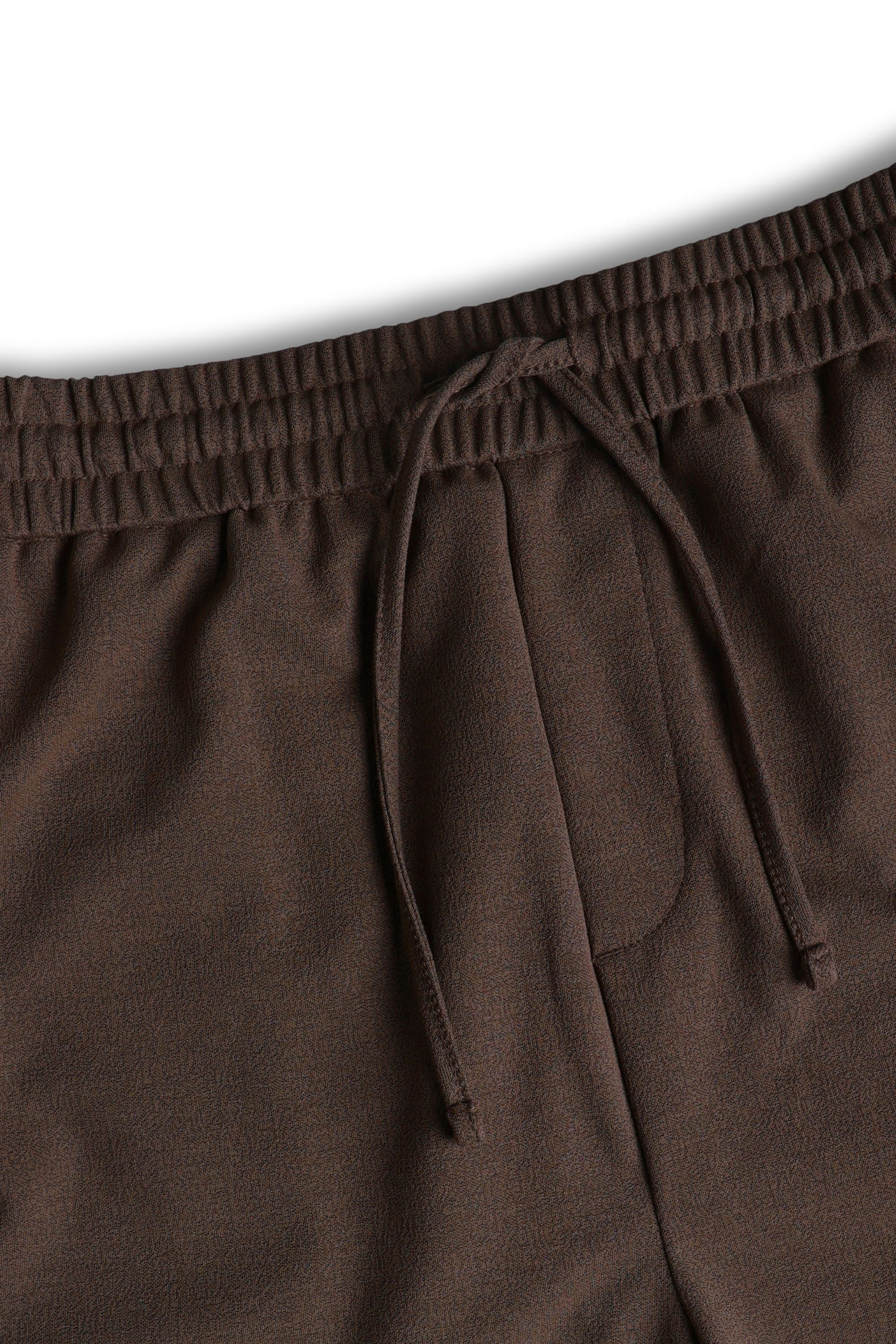 Tomas Elasticated Waist Short - Dark Brown