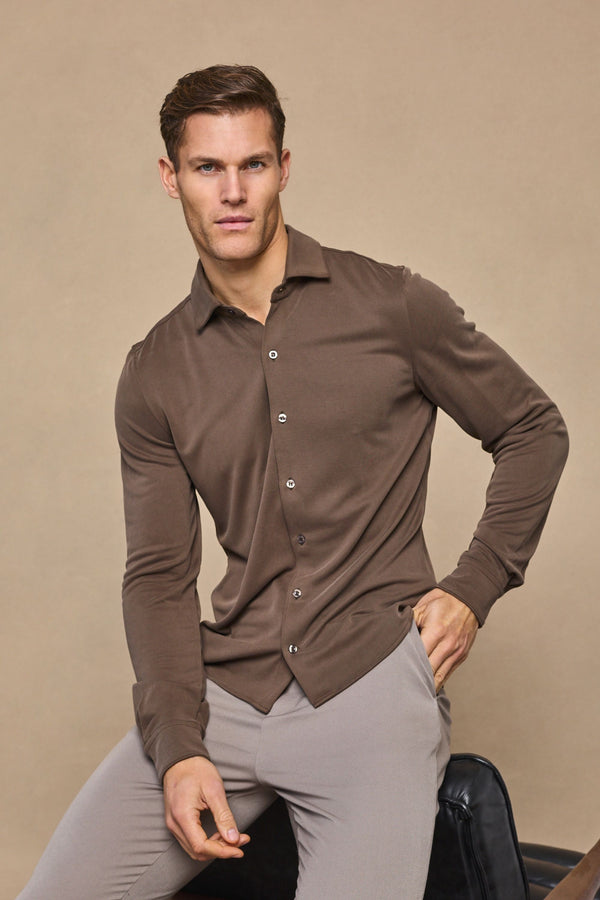 Pique Shirt - Burnt Olive