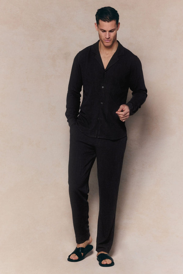 Cami Linen Straight Leg Trouser - Black