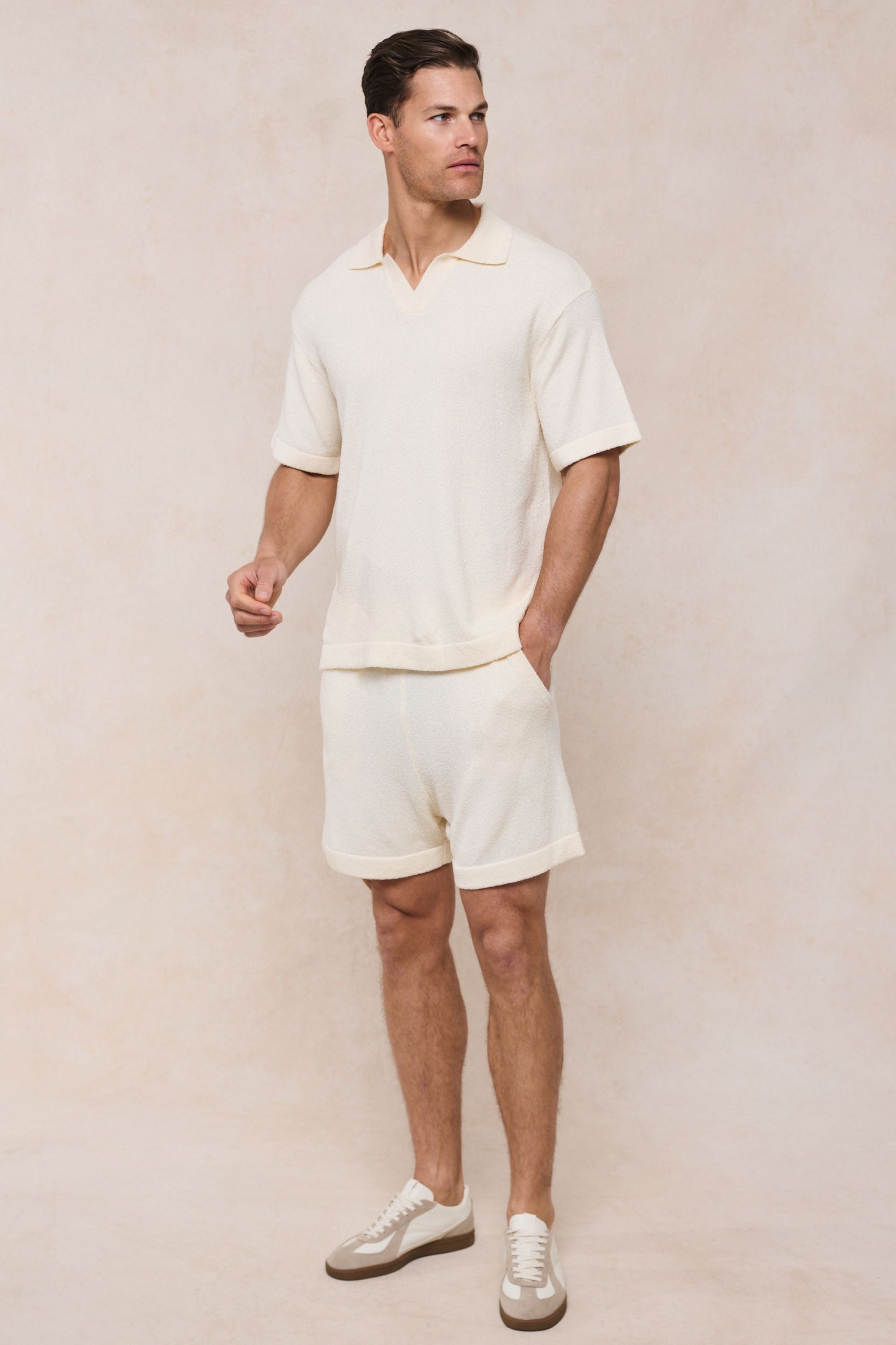 Miguel Boucle Short - Ecru