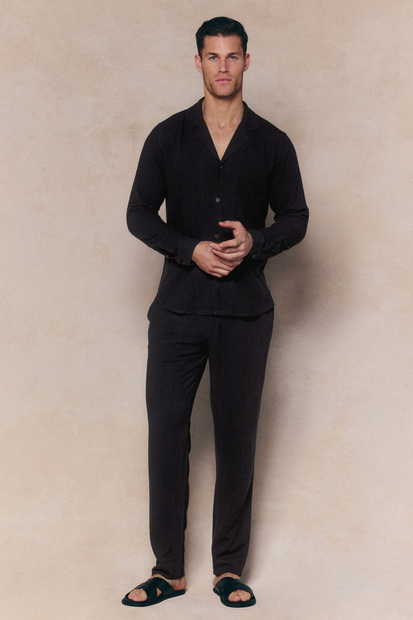 Cami Linen Straight Leg Trouser - Black