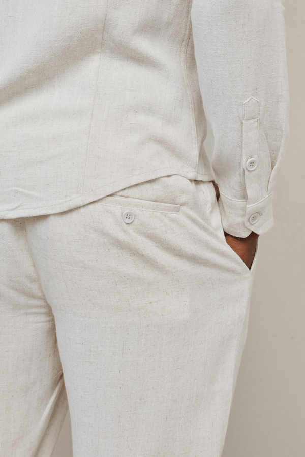 Cami Linen Straight Leg Trouser - Oatmeal