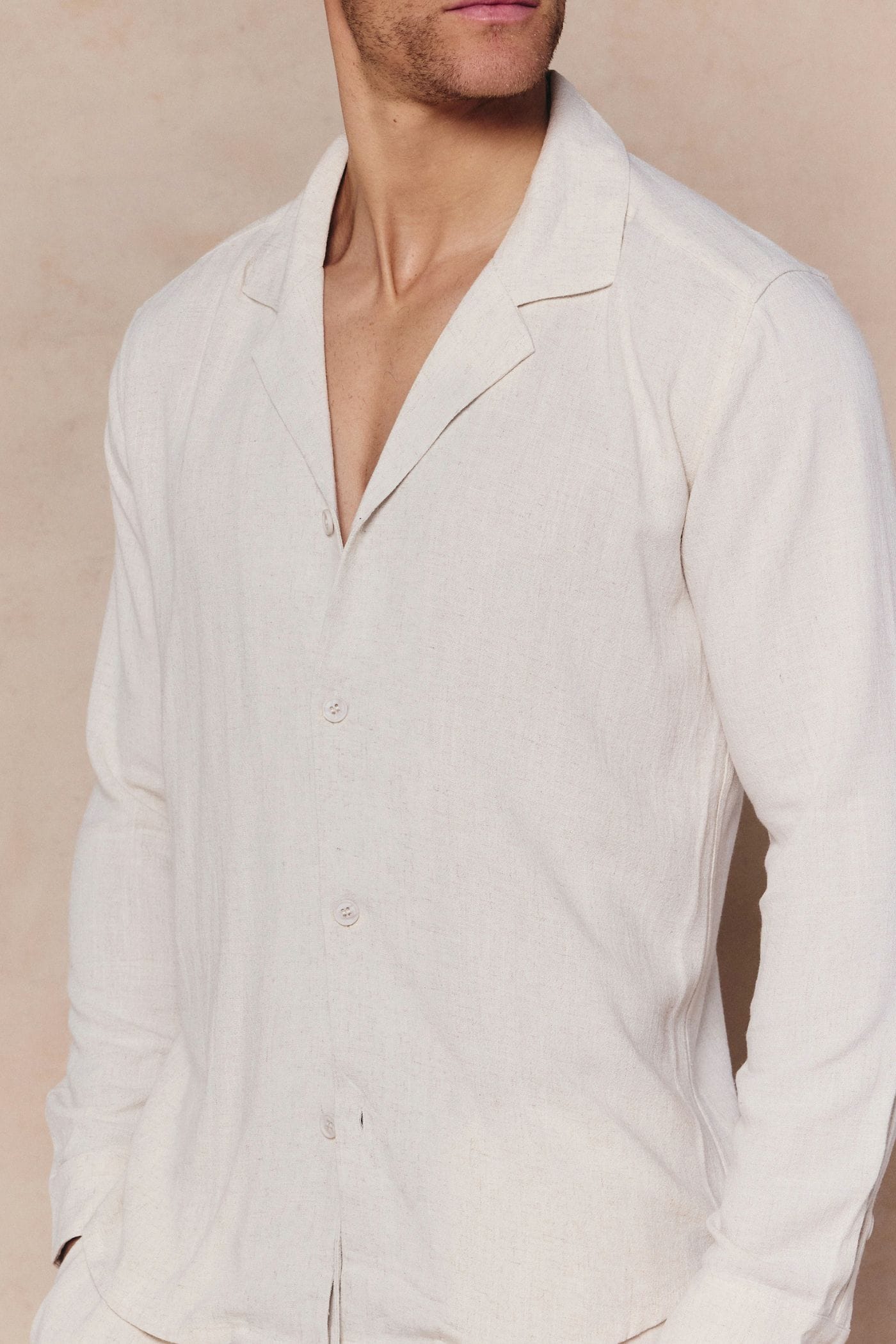 Cami Linen Shirt - Oatmeal