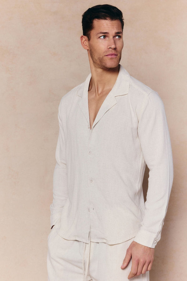 Cami Linen Shirt - Oatmeal