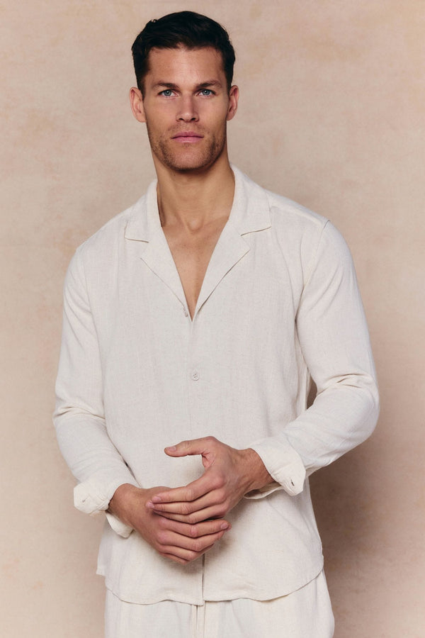 Cami Linen Shirt - Oatmeal