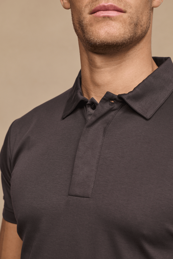 Santi Mercerised Polo Shirt - Brown